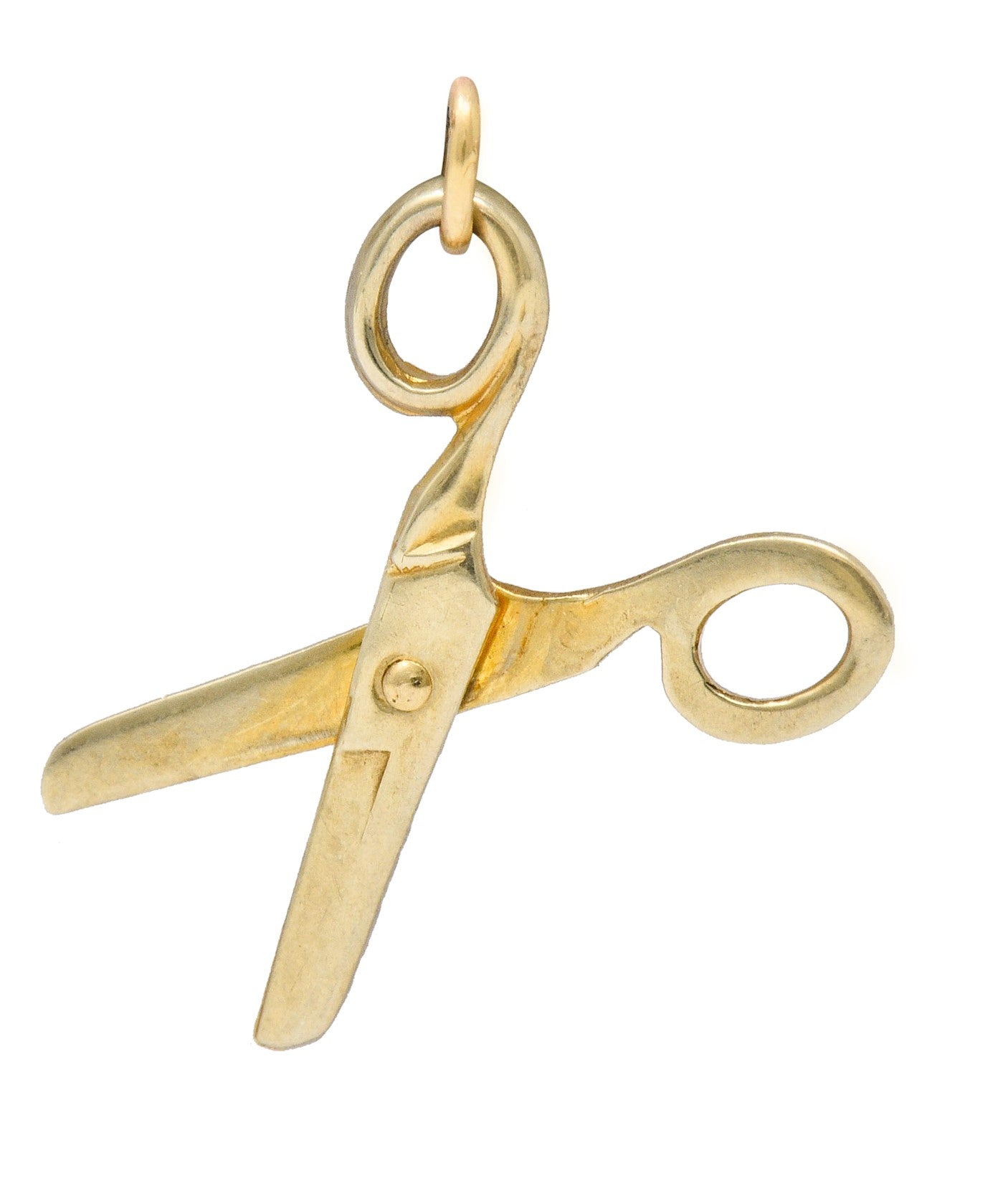 1940's Retro 10 Karat Gold Scissor Charmcharm - Wilson's Estate Jewelry