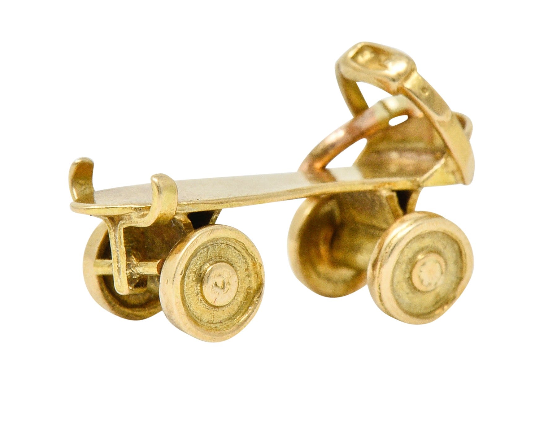 Retro 14 Karat Gold Roller Skate Charm Circa 1940charm - Wilson's Estate Jewelry