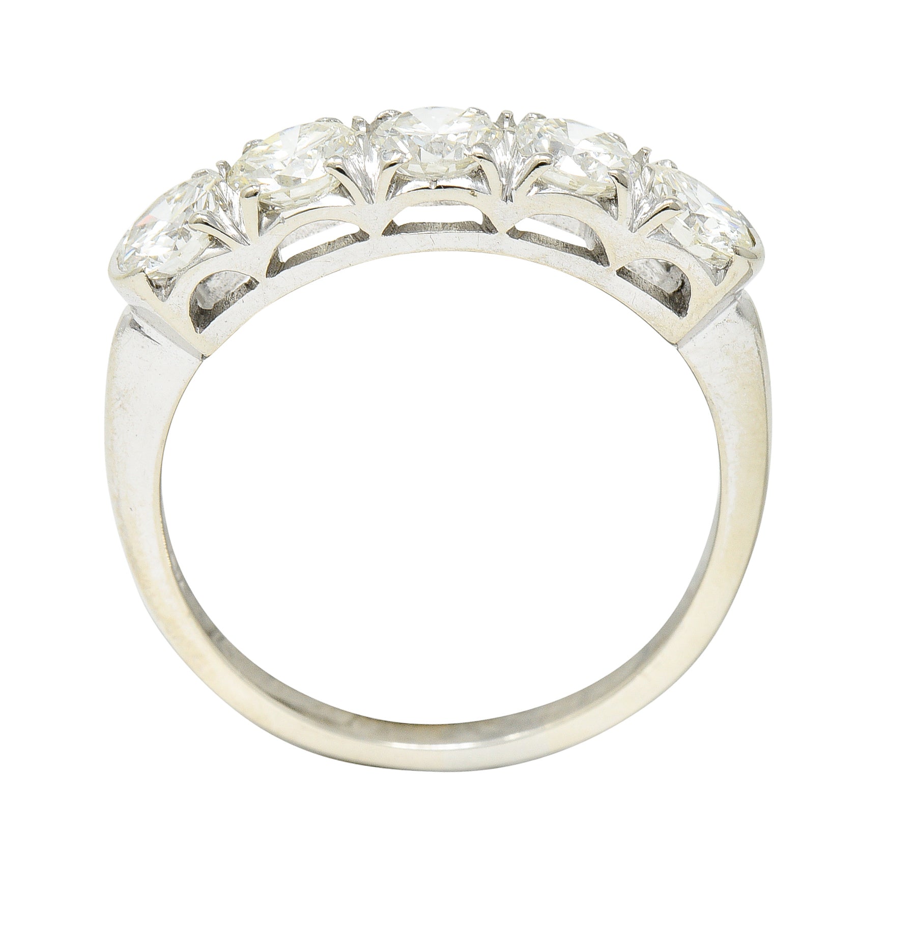 Contemporary 1.49 CTW Diamond 18 Karat White Gold Band RingRing - Wilson's Estate Jewelry