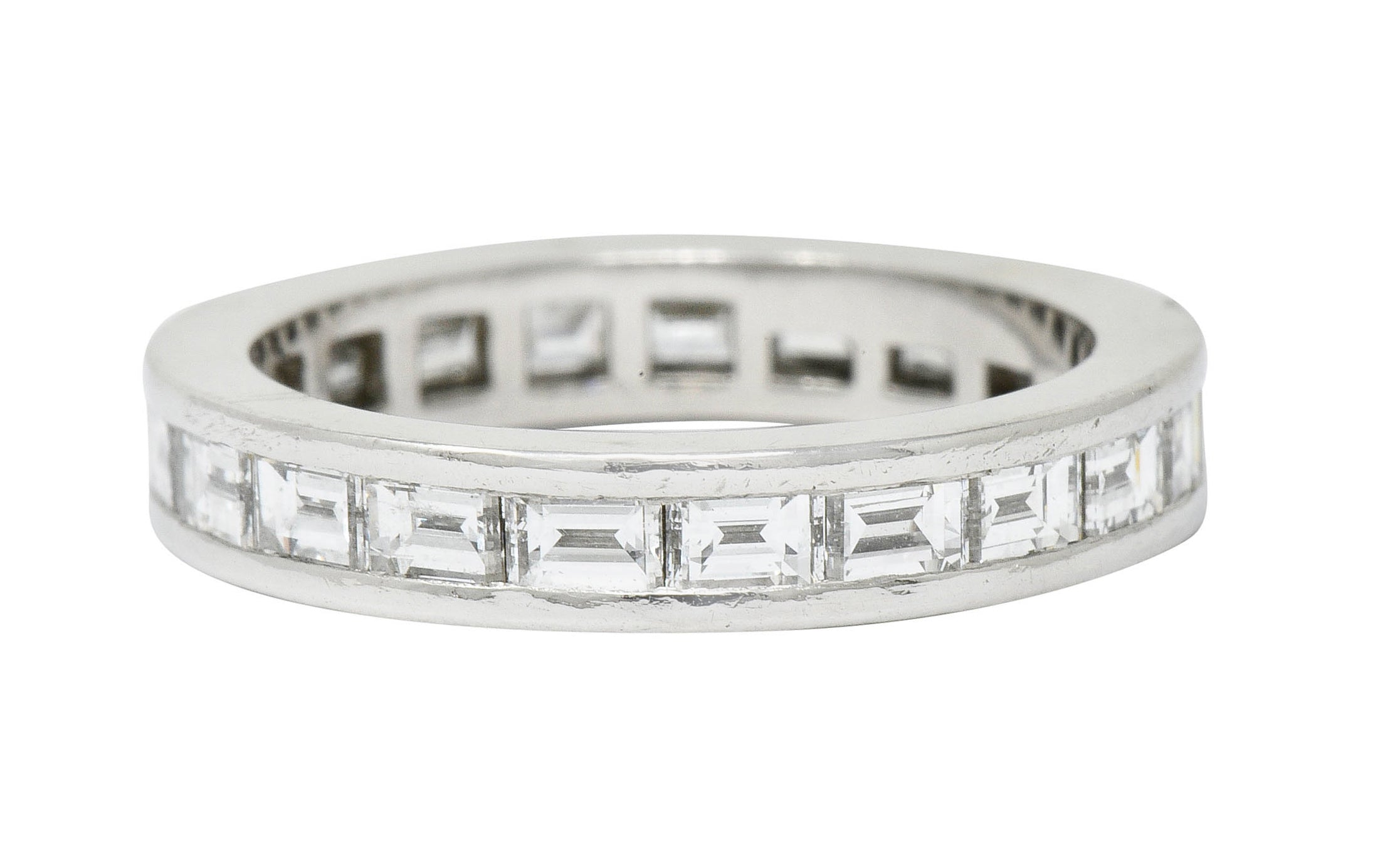 Tiffany & Co. 1.68 CTW Diamond Platinum Channel Eternity Band Wilson's Estate Jewelry