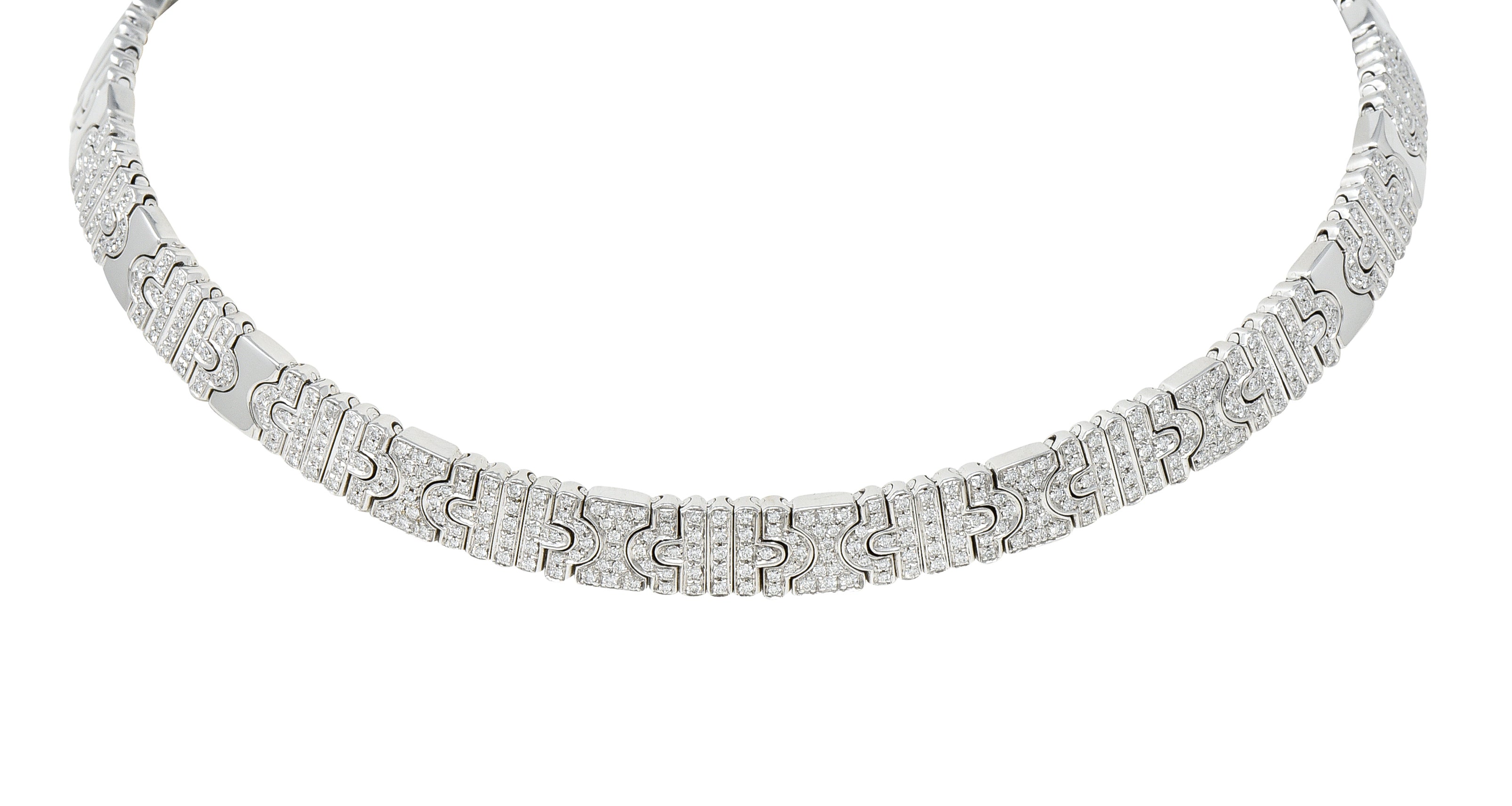 .11111 Bulgari 5.50 CTW Diamond 18 Karat White Gold Parentesi Collar NecklaceNecklace - Wilson's Estate Jewelry