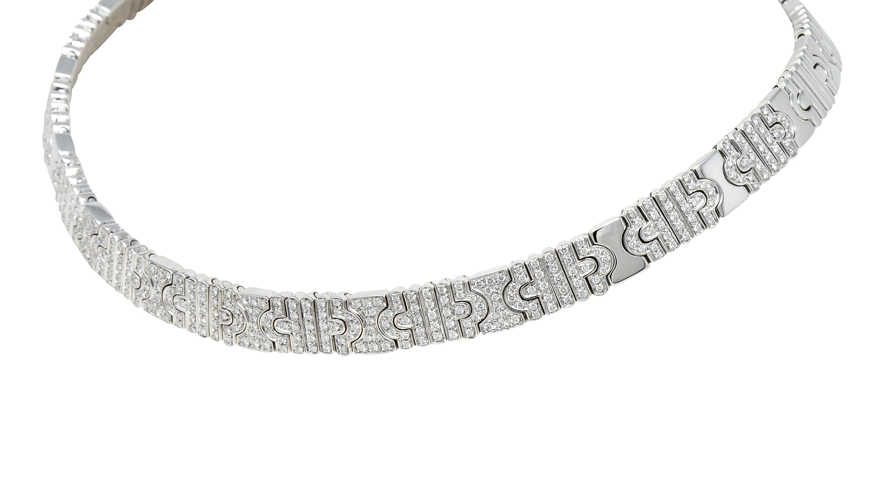 .11111 Bulgari 5.50 CTW Diamond 18 Karat White Gold Parentesi Collar NecklaceNecklace - Wilson's Estate Jewelry