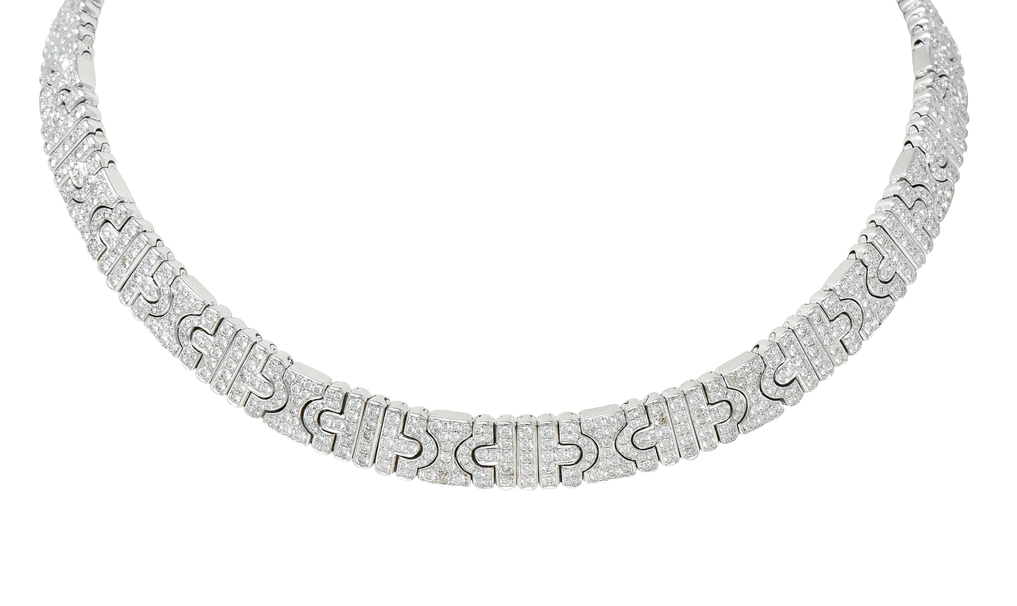 .11111 Bulgari 18.00 CTW Diamond 18 Karat White Gold Parentesi Collar NecklaceNecklace - Wilson's Estate Jewelry