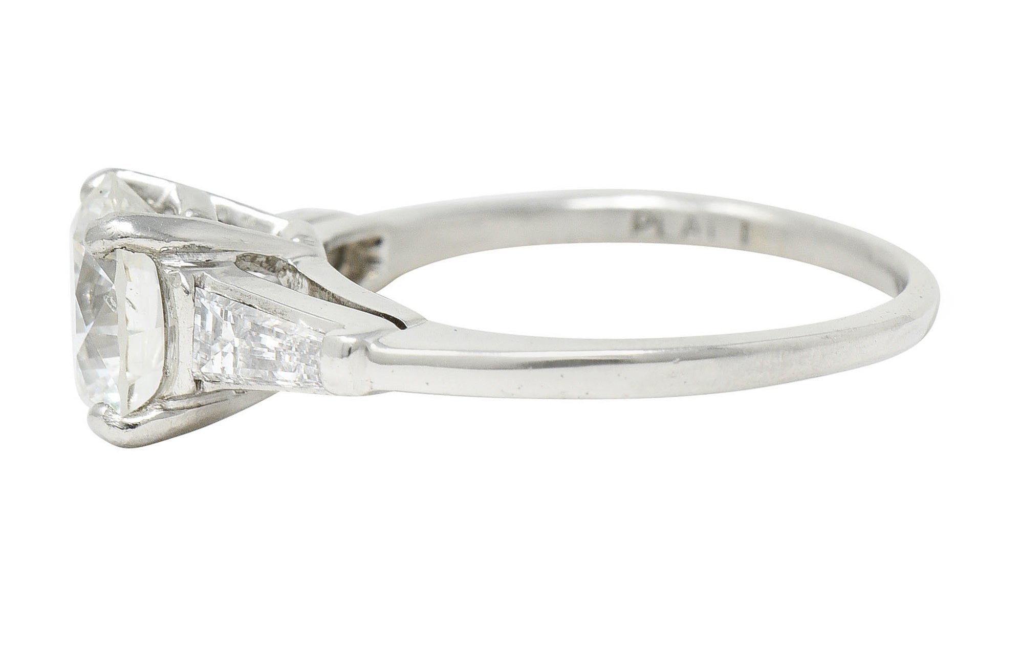 1950's Mid-Century 1.85 CTW Diamond Platinum Engagement RingRing - Wilson's Estate Jewelry