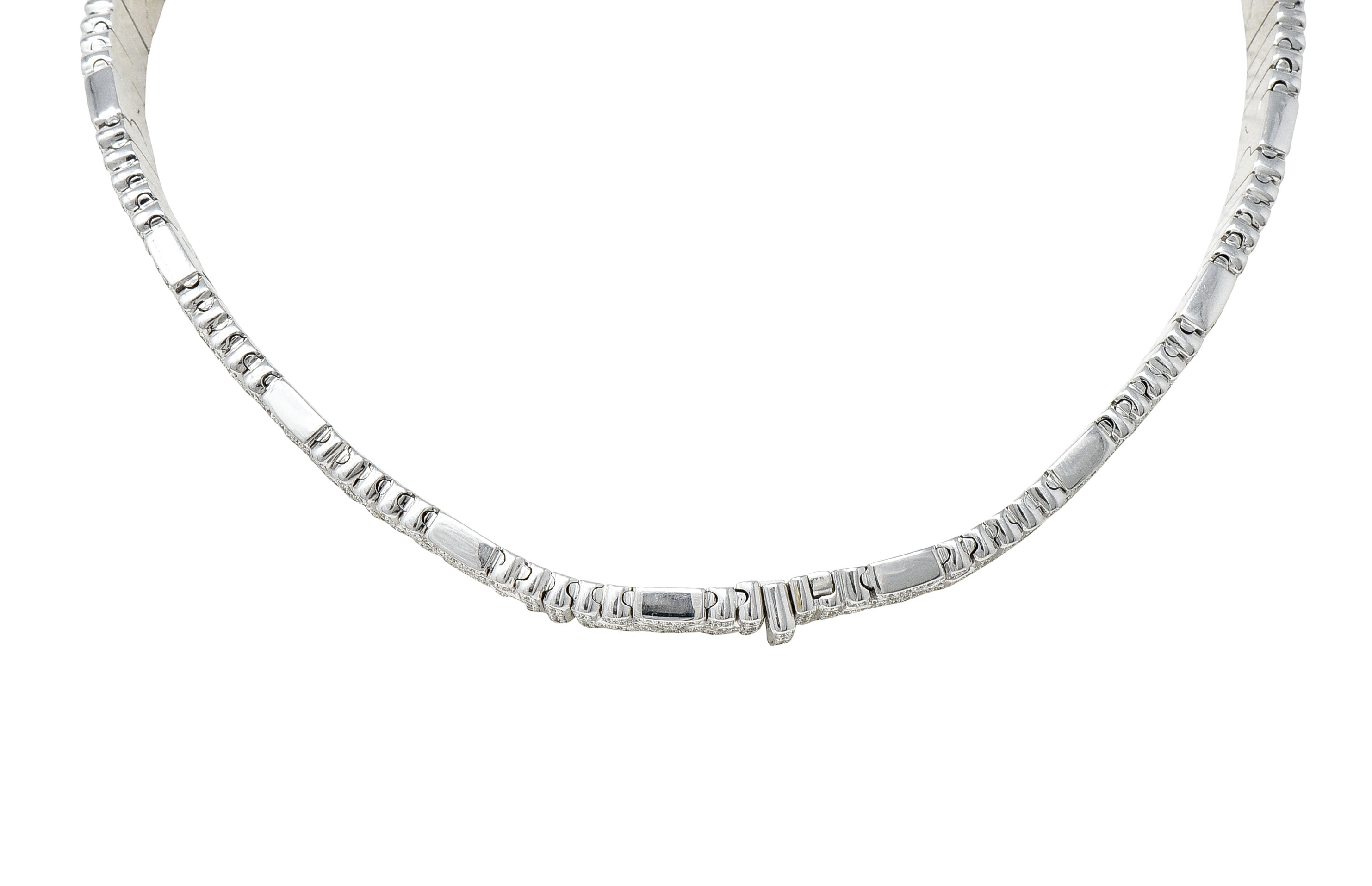 .11111 Bulgari 18.00 CTW Diamond 18 Karat White Gold Parentesi Collar NecklaceNecklace - Wilson's Estate Jewelry