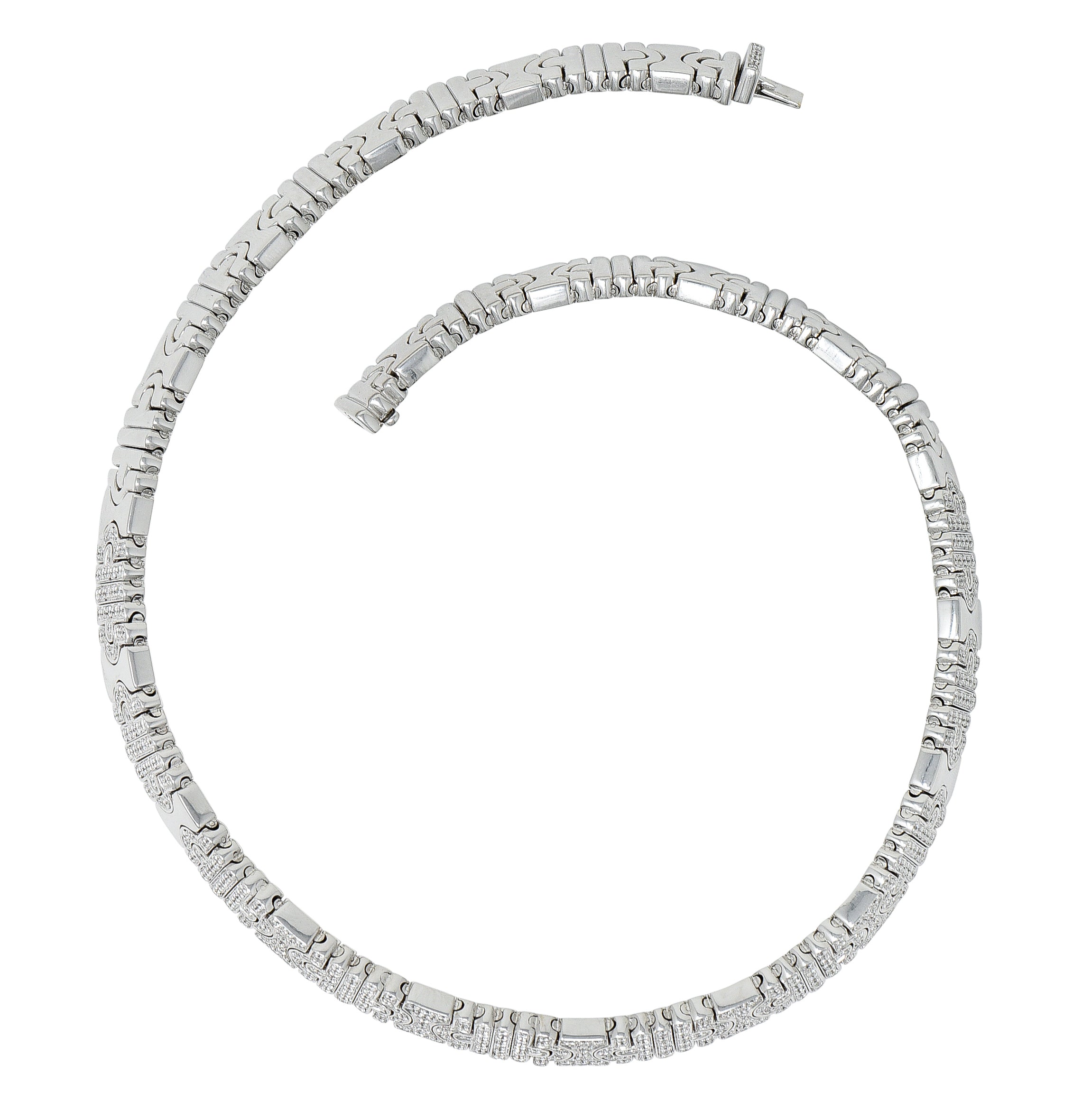 .11111 Bulgari 5.50 CTW Diamond 18 Karat White Gold Parentesi Collar NecklaceNecklace - Wilson's Estate Jewelry