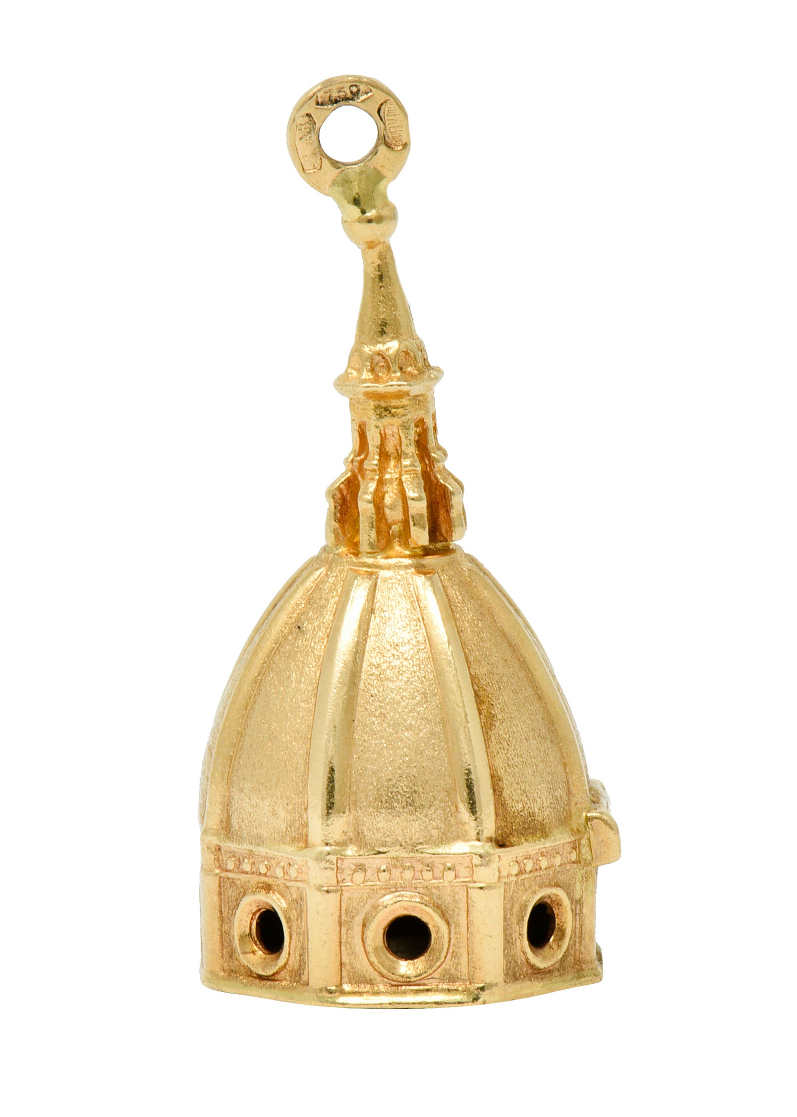 UnoAErre Vintage 18 Karat Gold Florentine Duomo Basilica Charmcharm - Wilson's Estate Jewelry