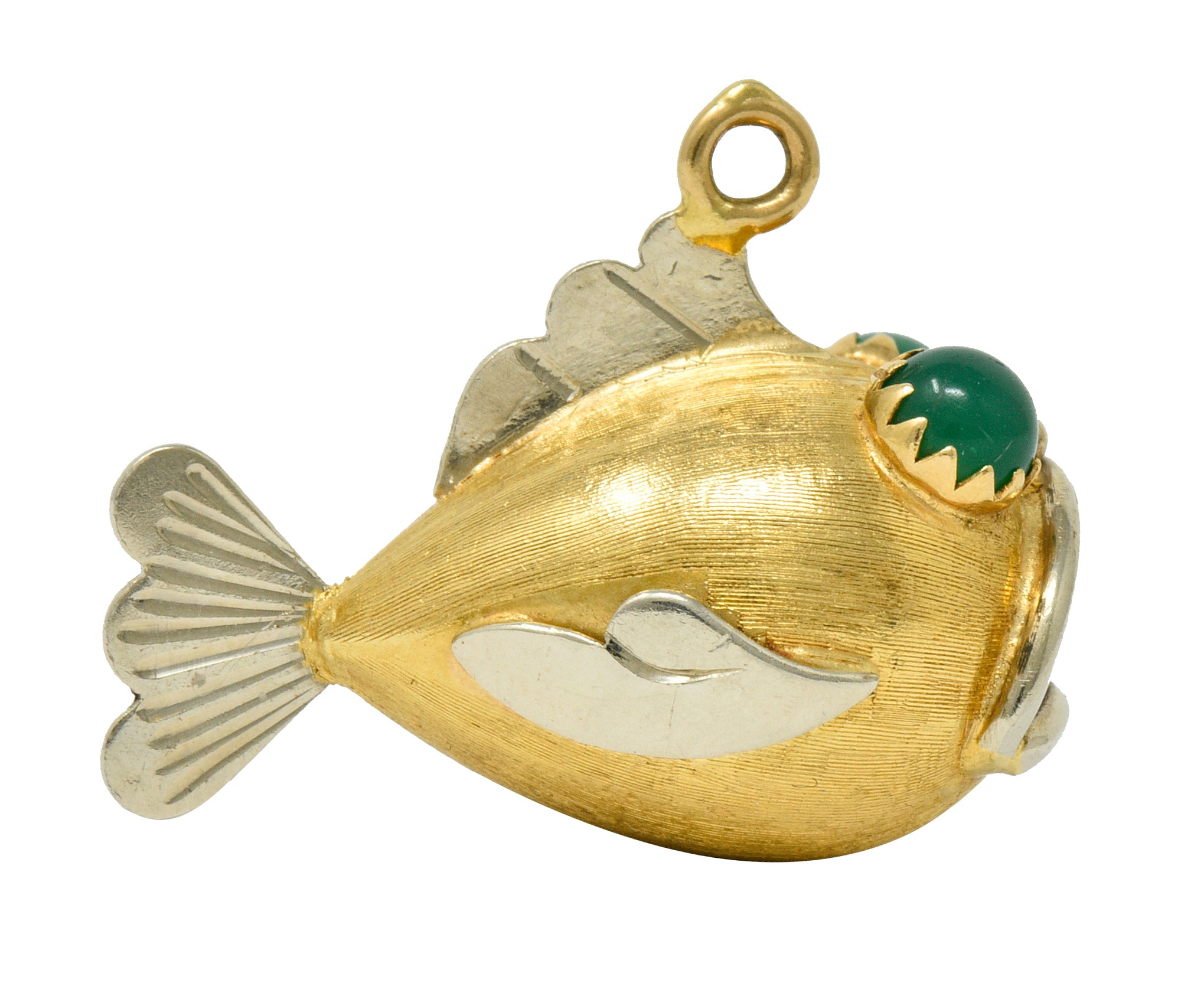 1960's Vintage 14 Karat Two-Tone Gold Fish Charmcharm - Wilson's Estate Jewelry