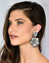 Buccellati Sterling Silver Gardenia Blossom Flower Drop EarringsEarrings - Wilson's Estate Jewelry