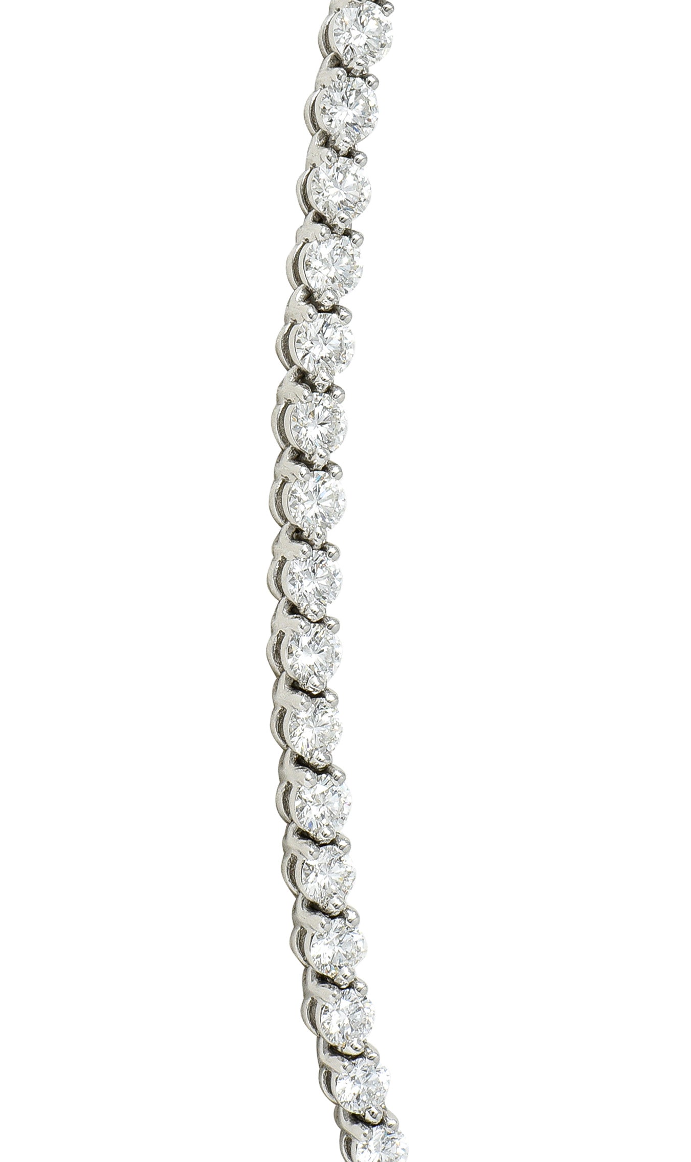 Tiffany & Co. Diamond Platinum Floral Victoria Graduated Line Riviera Necklace Wilson's Estate Jewelry