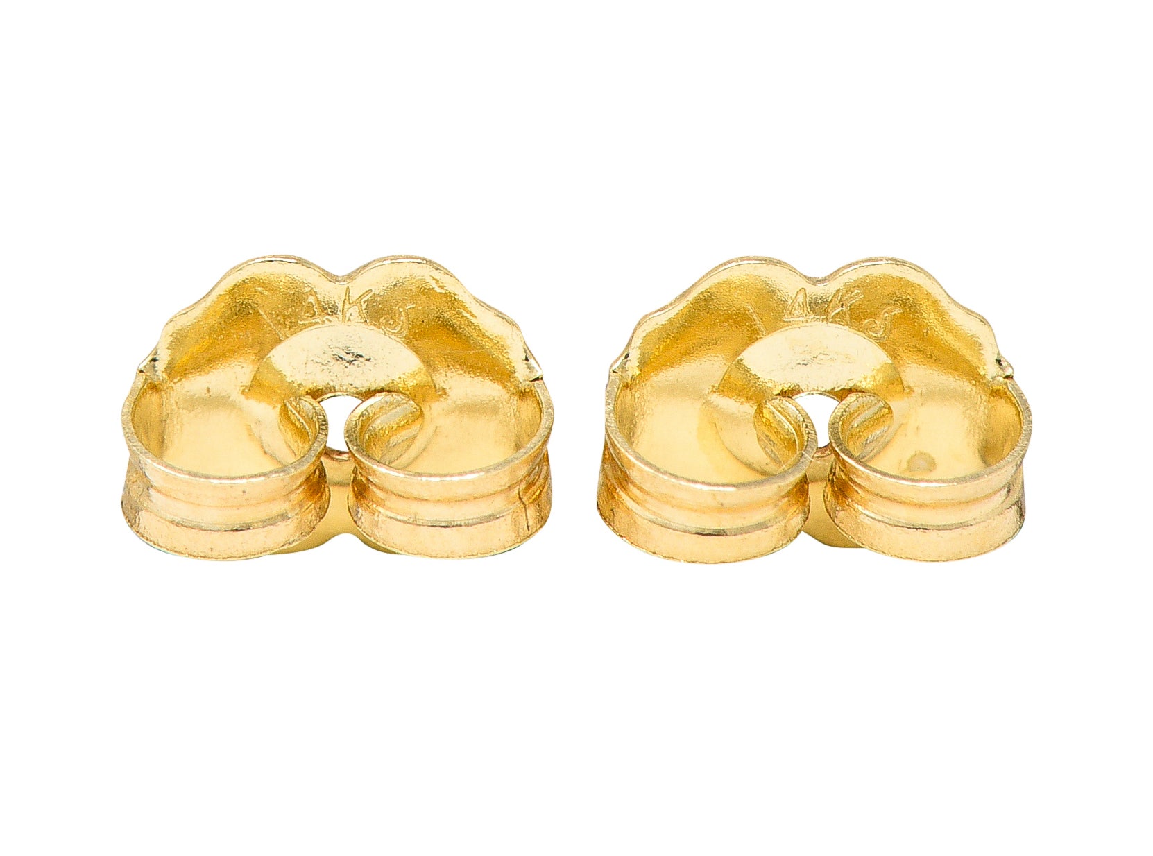 1990's Tiffany & Co. 0.50 Sapphire 18 Karat Yellow Gold Vintage Tiffany Knot Stud Earrings Wilson's Estate Jewelry