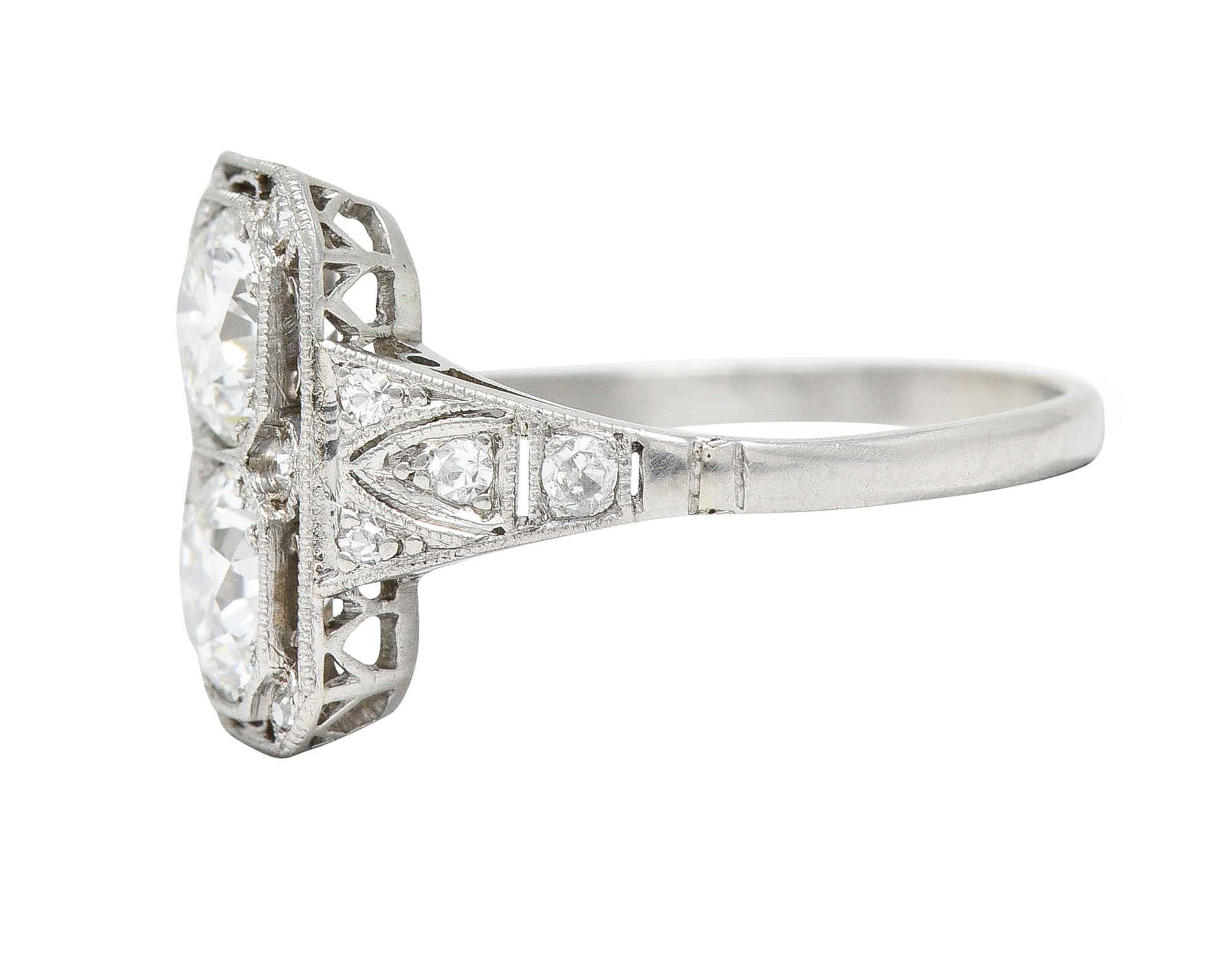 1930's Art Deco 1.25 CTW Diamond Platinum Dinner RingRings - Wilson's Estate Jewelry