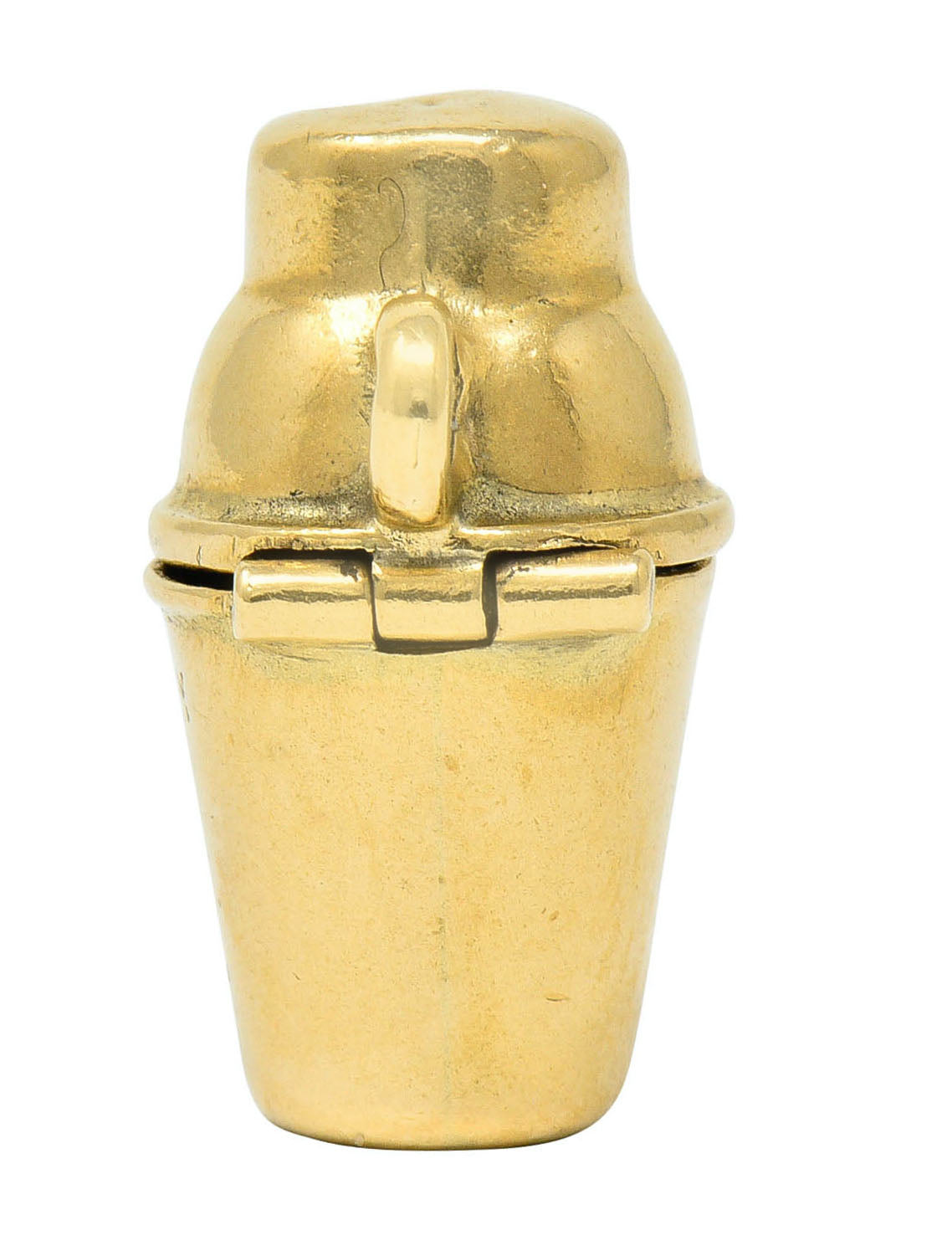 Retro 14 Karat Gold Devil Martini Shaker Charmcharm - Wilson's Estate Jewelry