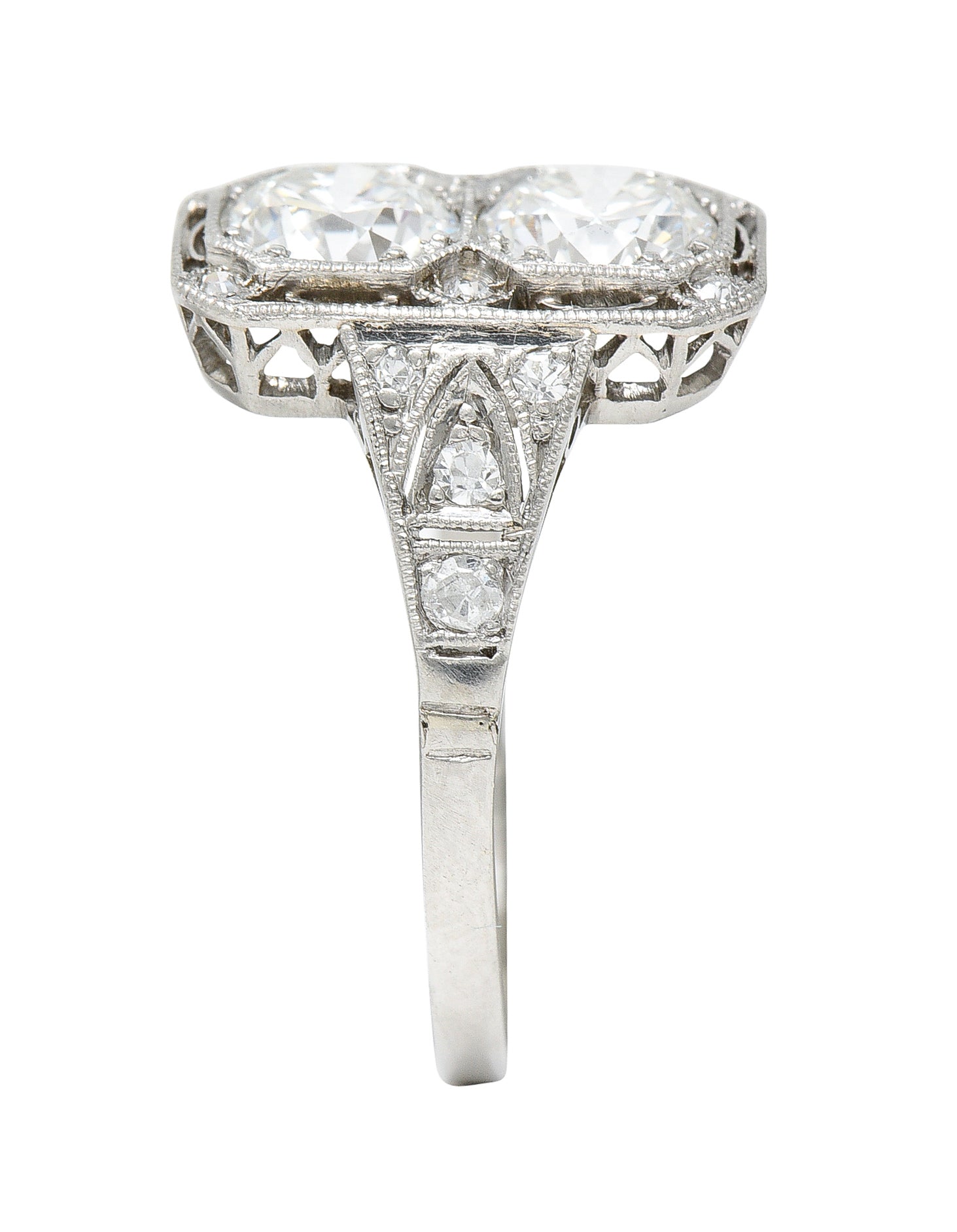 1930's Art Deco 1.25 CTW Diamond Platinum Dinner RingRings - Wilson's Estate Jewelry