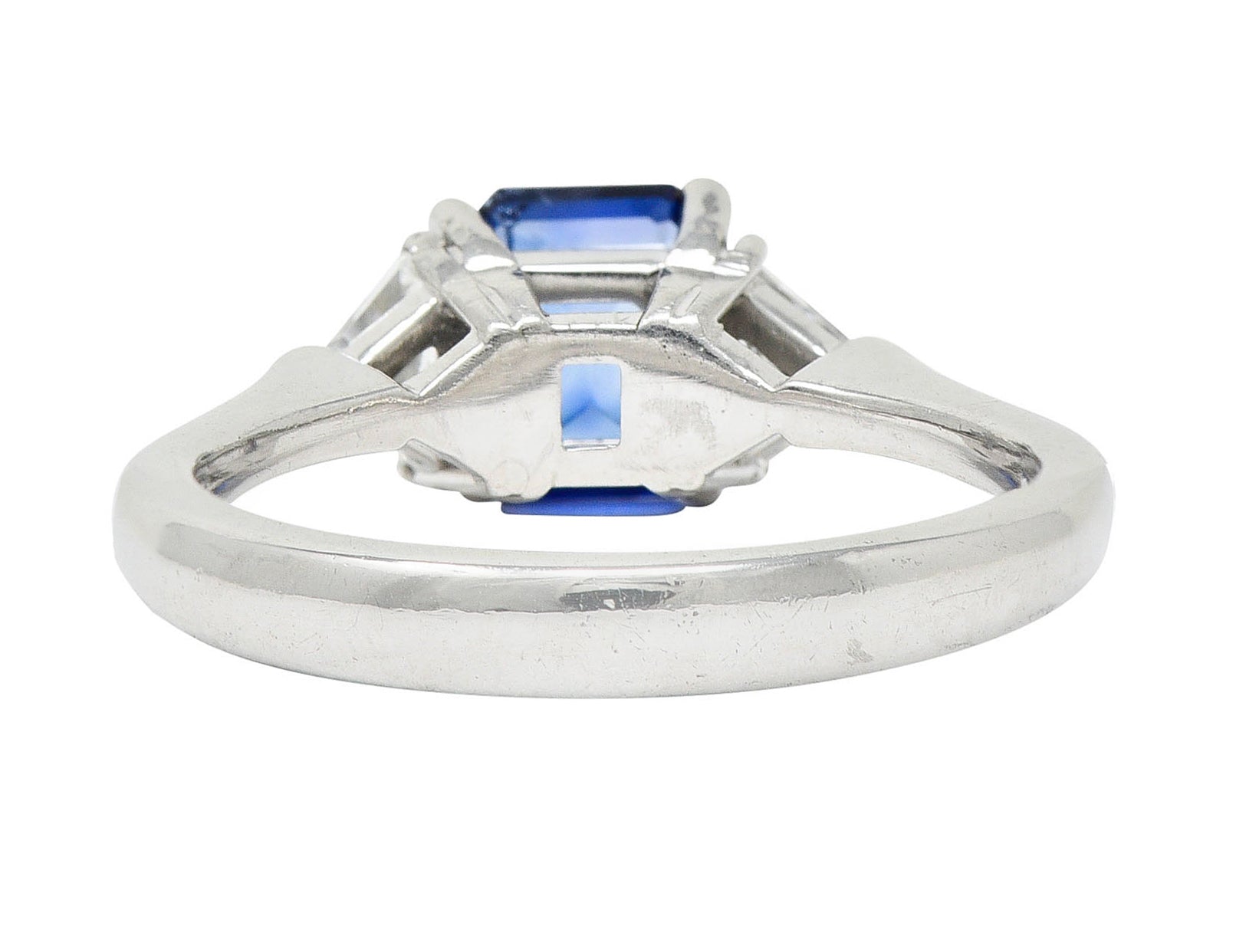 Contemporary 1.25 CTW Sapphire Diamond Three Stone RingRing - Wilson's Estate Jewelry