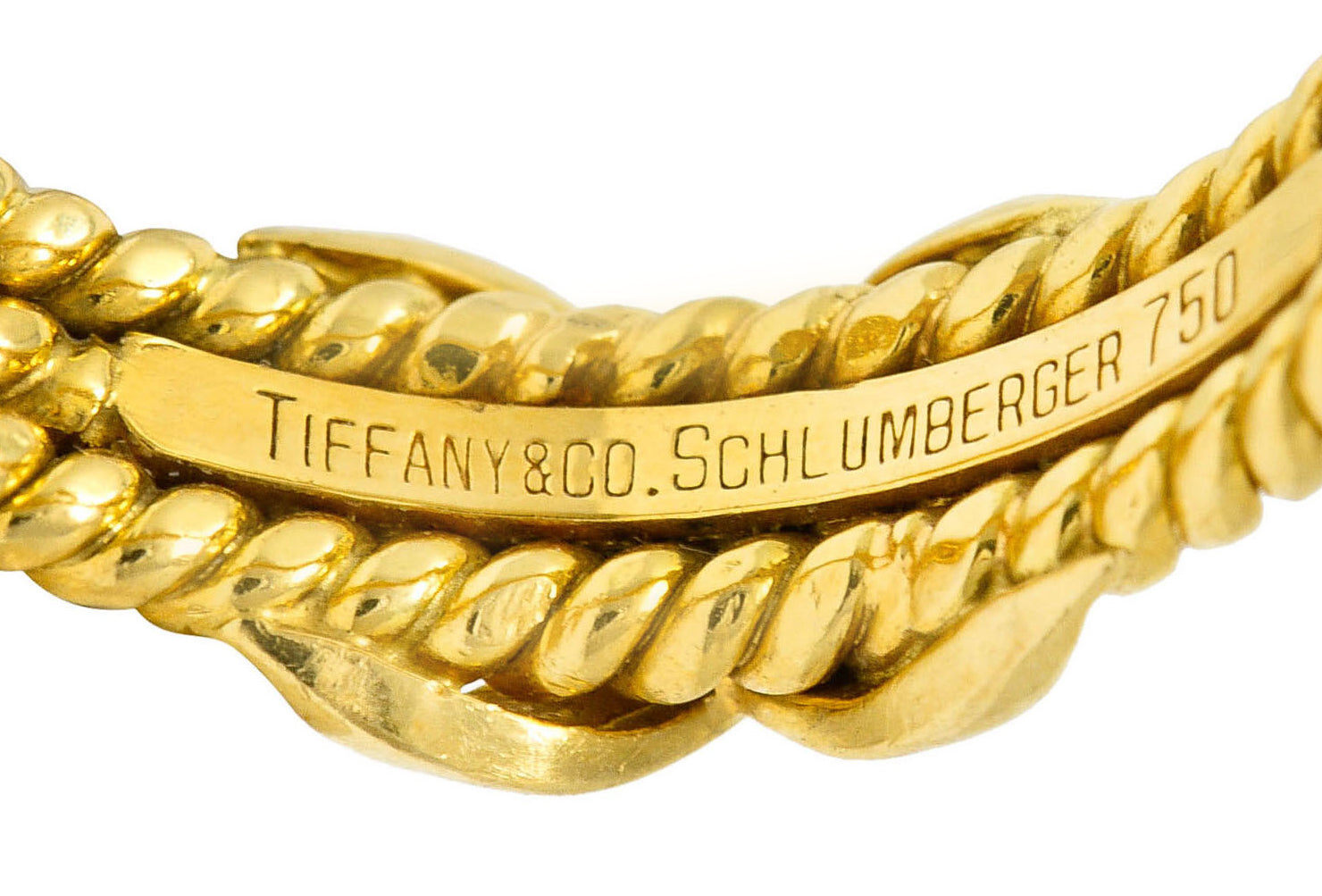 Schlumberger Tiffany & Co. Vintage 18 Karat Gold Twisted Rope X Band RingRing - Wilson's Estate Jewelry