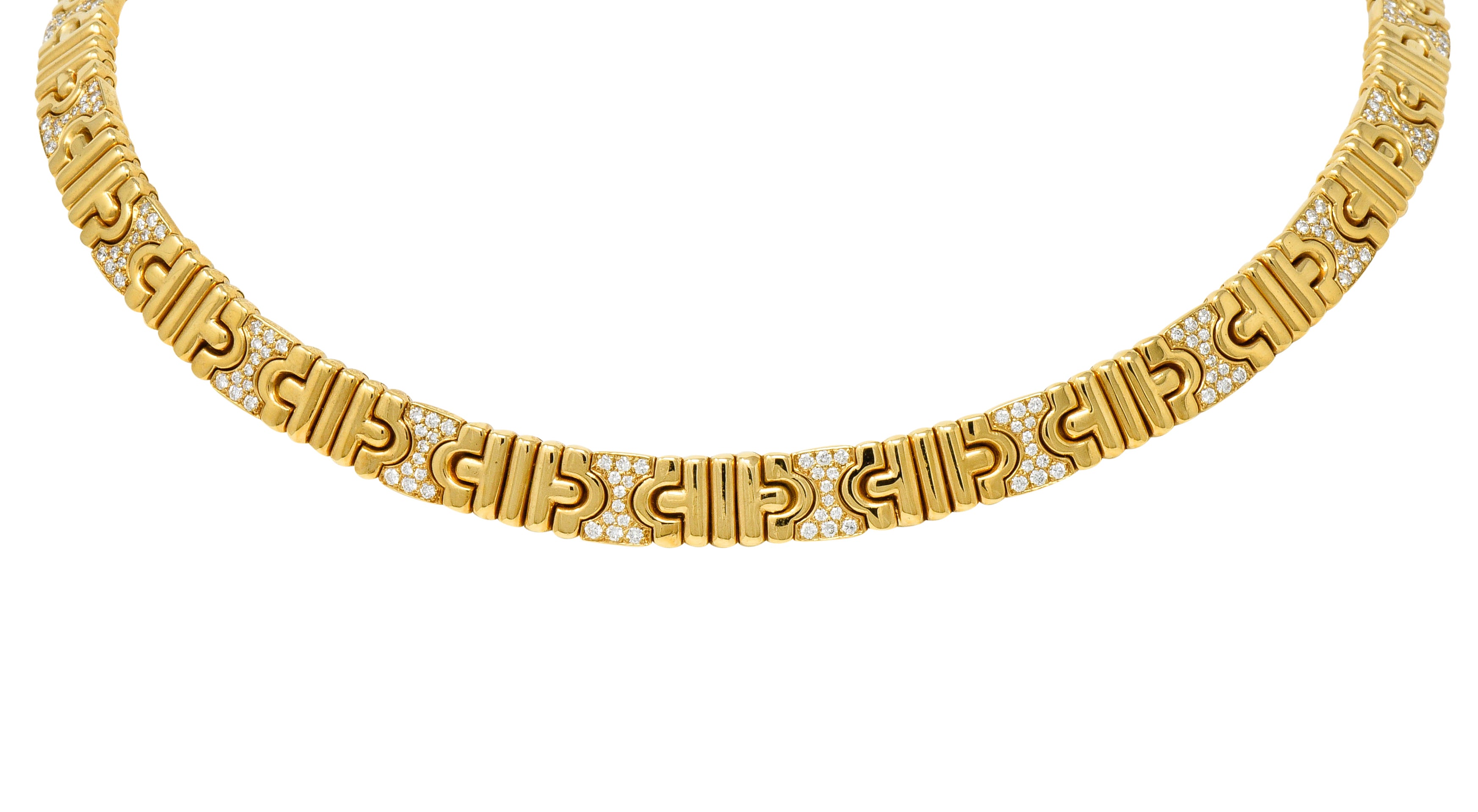 Bulgari Italian Diamond 18 Karat Gold Parentesi Collar NecklaceNecklace - Wilson's Estate Jewelry