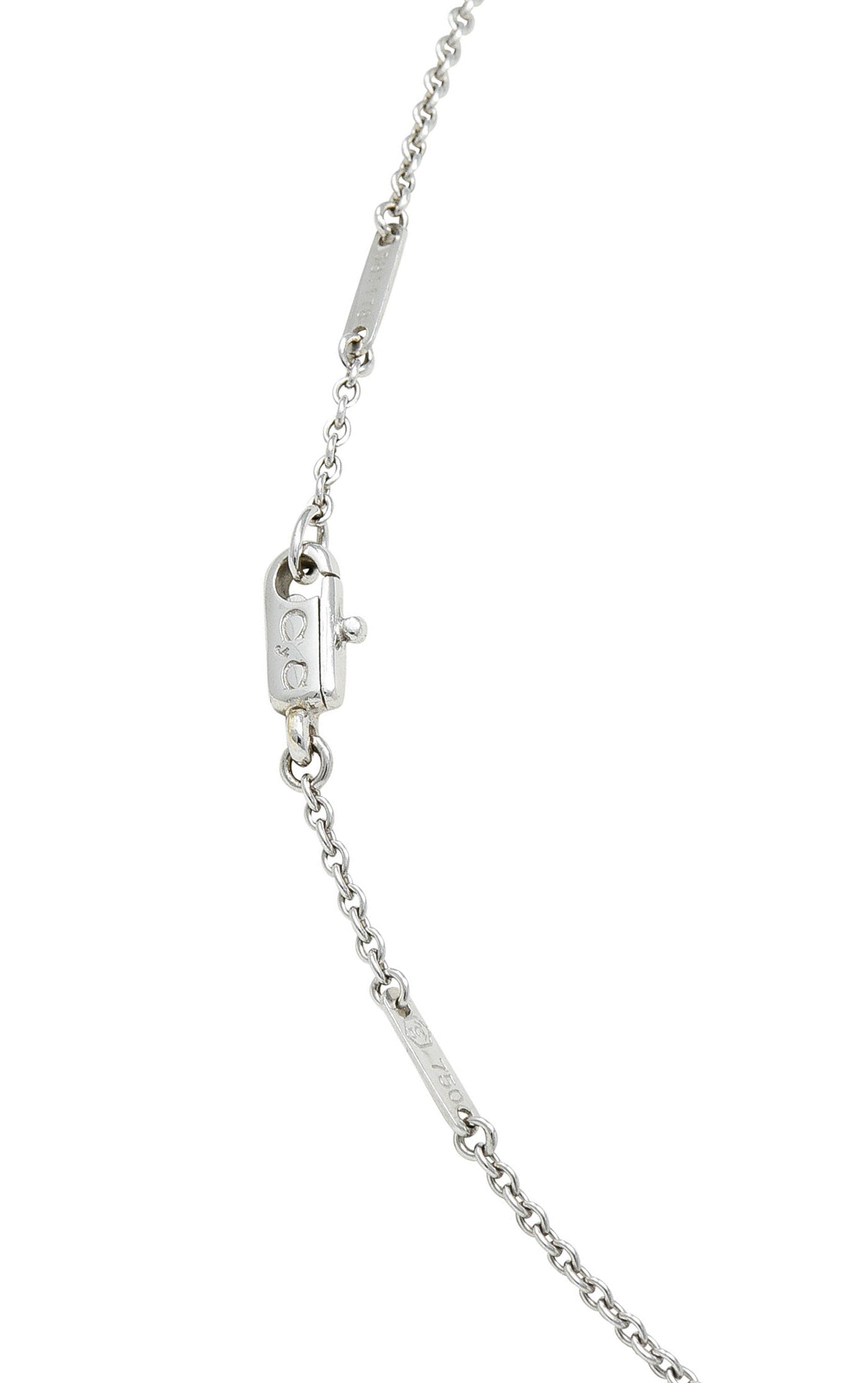 Carrera Y Carrera Diamond 18 Karat White Gold Female Figure Drop NecklaceNecklace - Wilson's Estate Jewelry