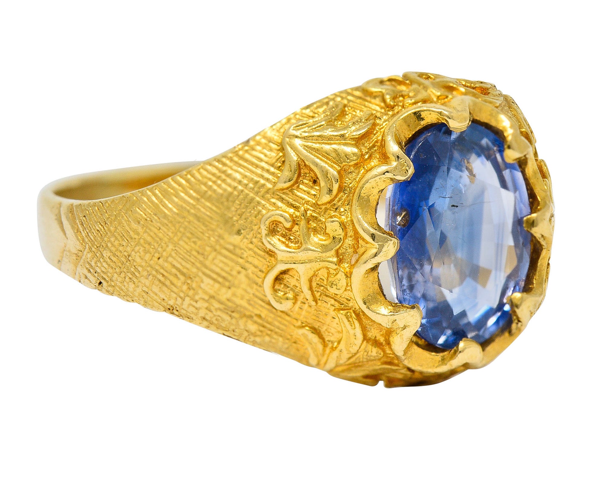 1962 Italian 1.50 CTW Sapphire 18 Karat Gold Gemstone RingRing - Wilson's Estate Jewelry