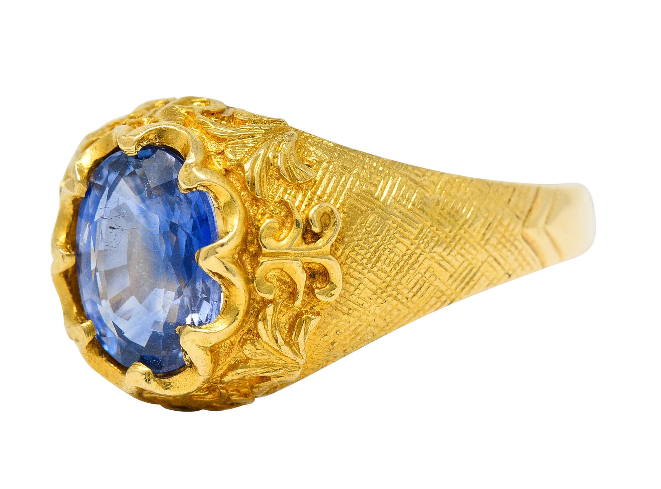 1962 Italian 1.50 CTW Sapphire 18 Karat Gold Gemstone RingRing - Wilson's Estate Jewelry