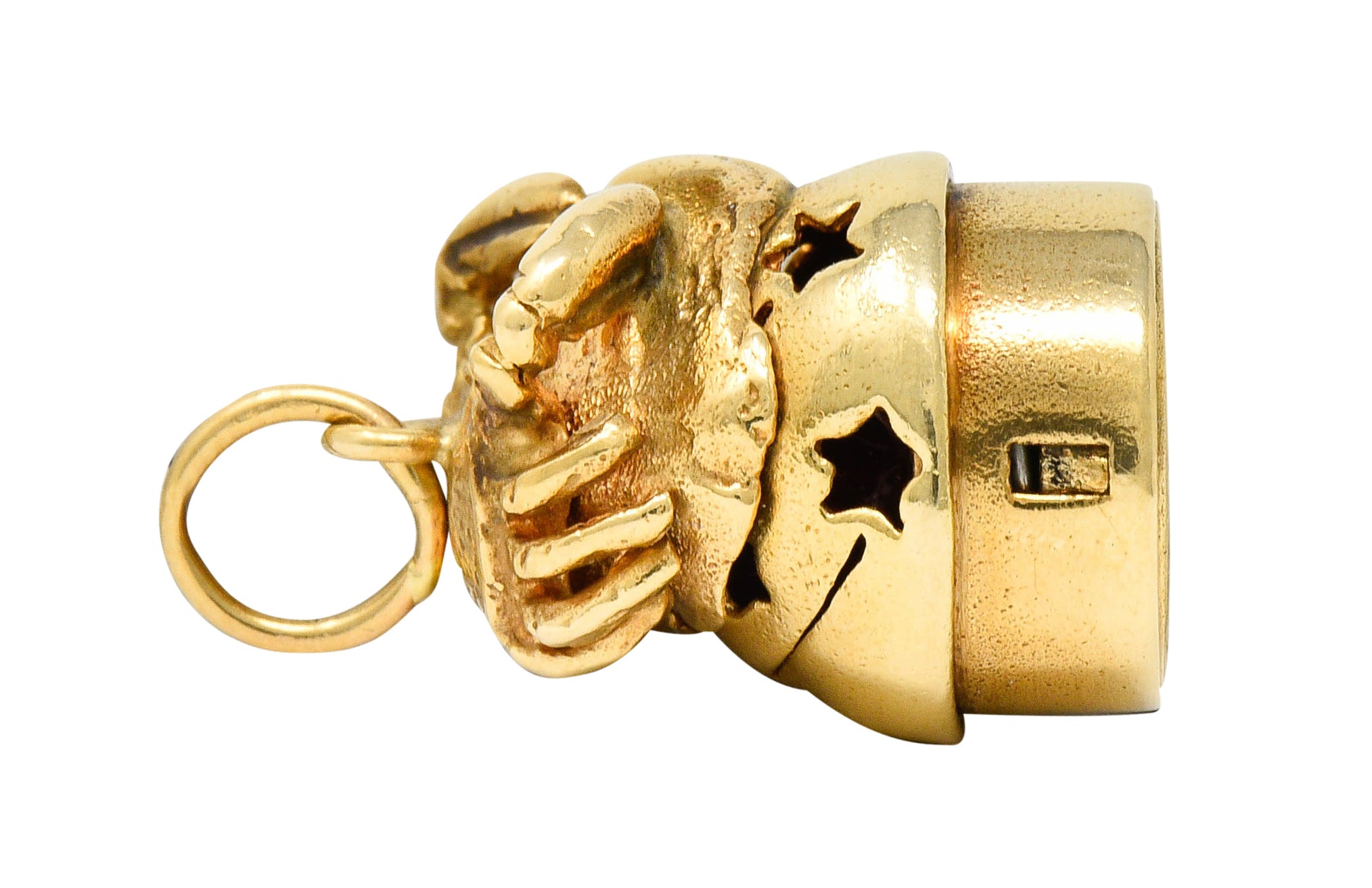 1960's Litacharm Inc. Vintage 14 Karat Gold Cancer Zodiac Charmcharm - Wilson's Estate Jewelry