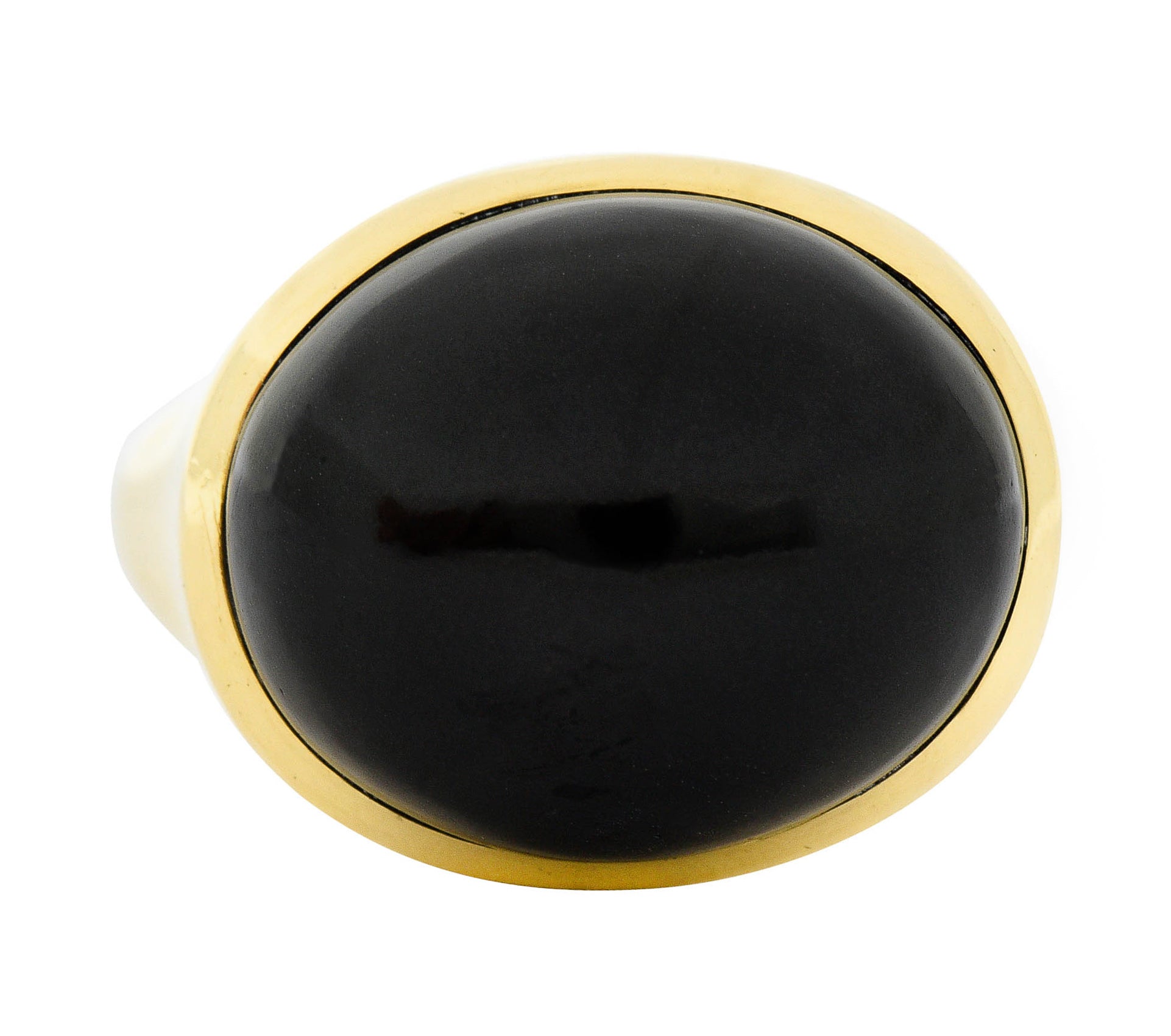 Elsa Peretti Tiffany & Co. Onyx Cabochon 18 Karat Gold Gemstone RingRing - Wilson's Estate Jewelry