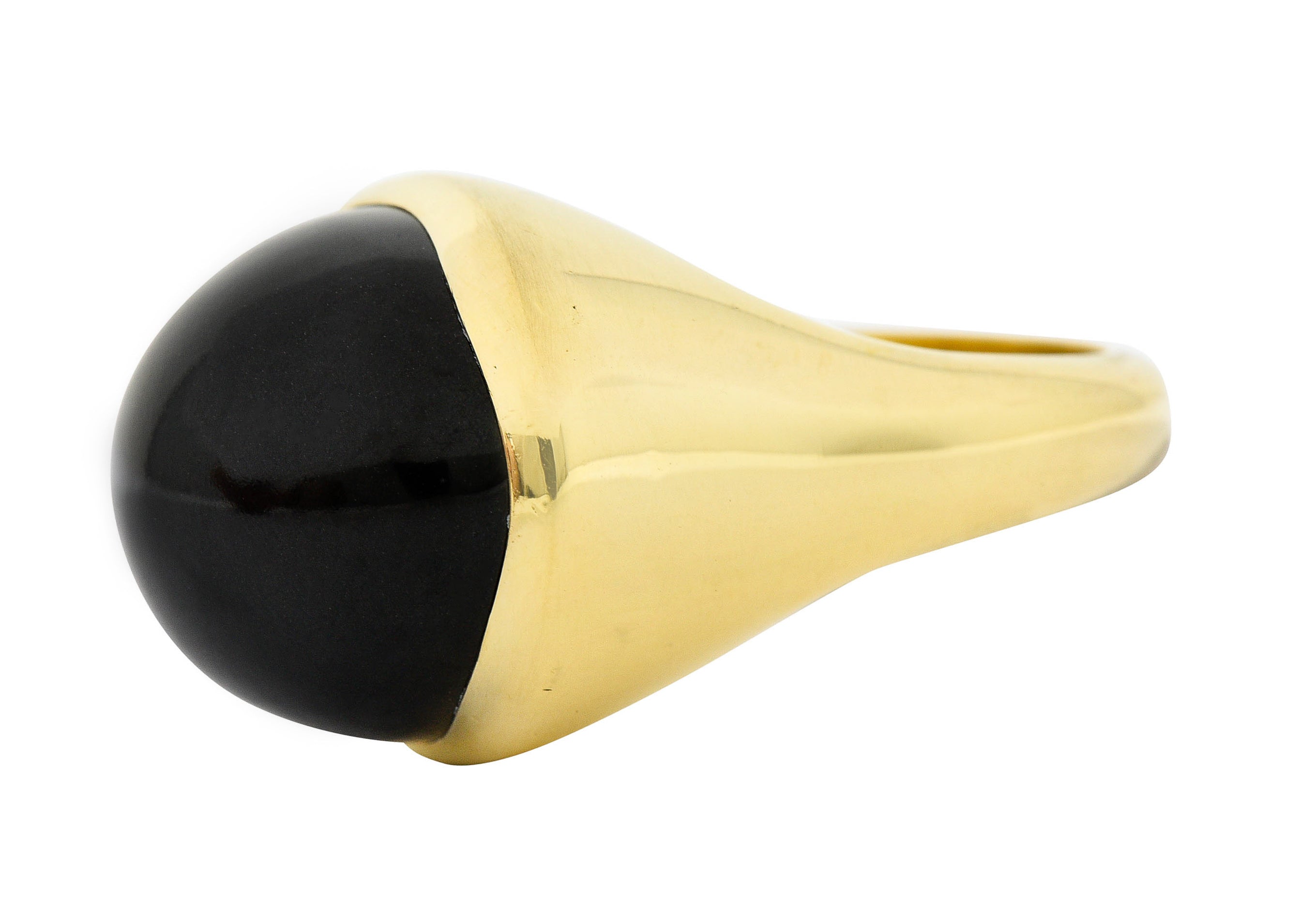 Elsa Peretti Tiffany & Co. Onyx Cabochon 18 Karat Gold Gemstone RingRing - Wilson's Estate Jewelry