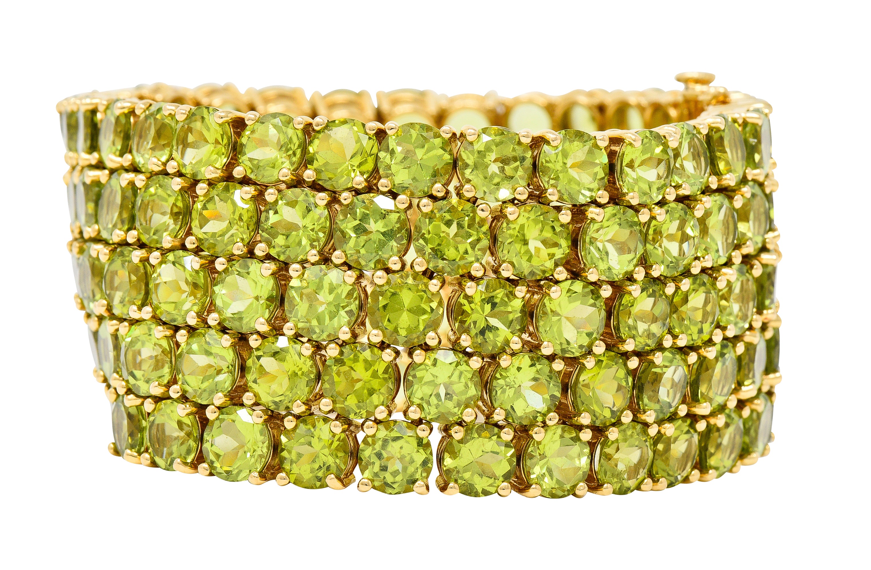 Paolo Costagli 145.00 CTW Peridot 18 Karat Rose Gold Gemstone BraceletBracelet - Wilson's Estate Jewelry