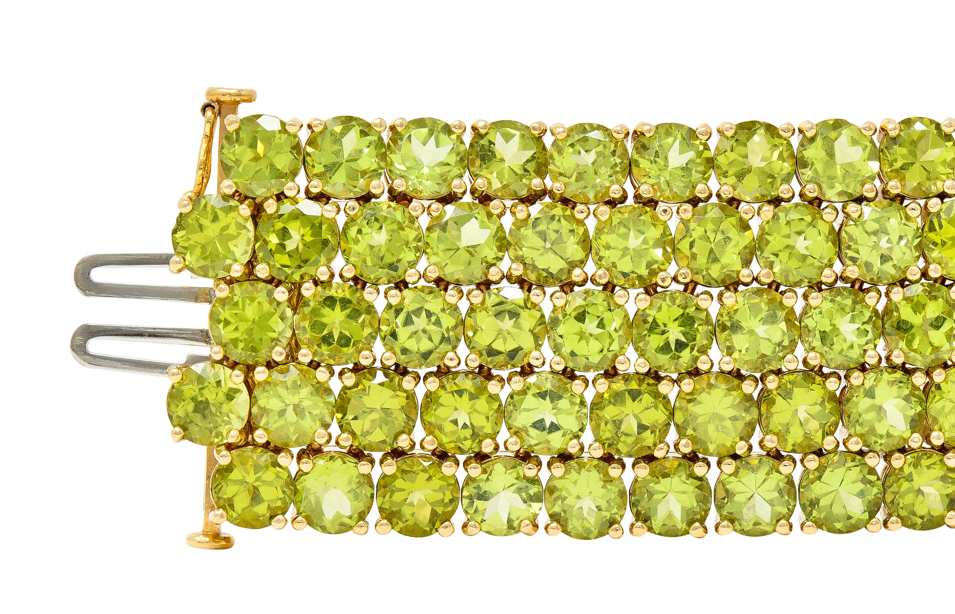 Paolo Costagli 145.00 CTW Peridot 18 Karat Rose Gold Gemstone BraceletBracelet - Wilson's Estate Jewelry