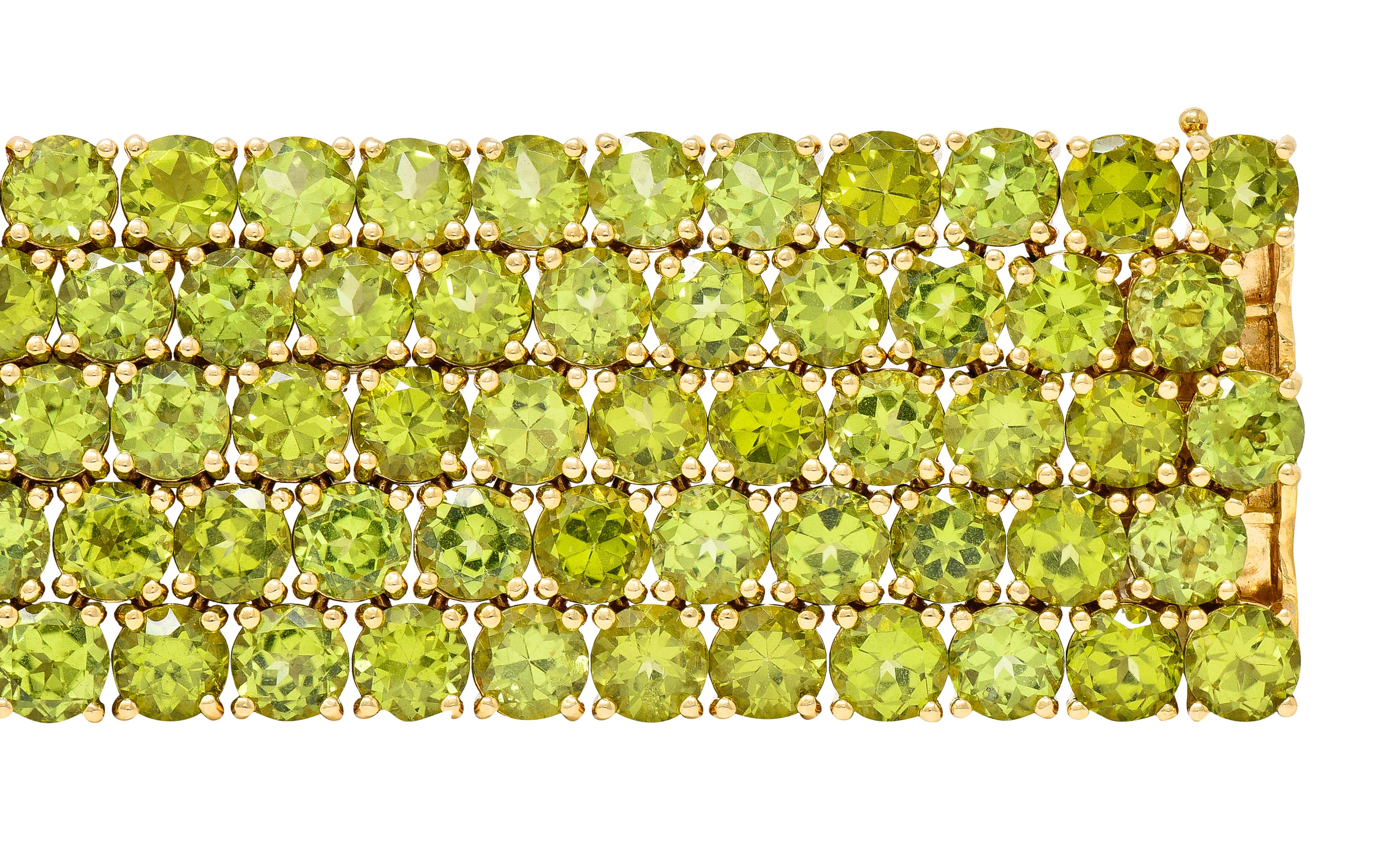 Paolo Costagli 145.00 CTW Peridot 18 Karat Rose Gold Gemstone BraceletBracelet - Wilson's Estate Jewelry