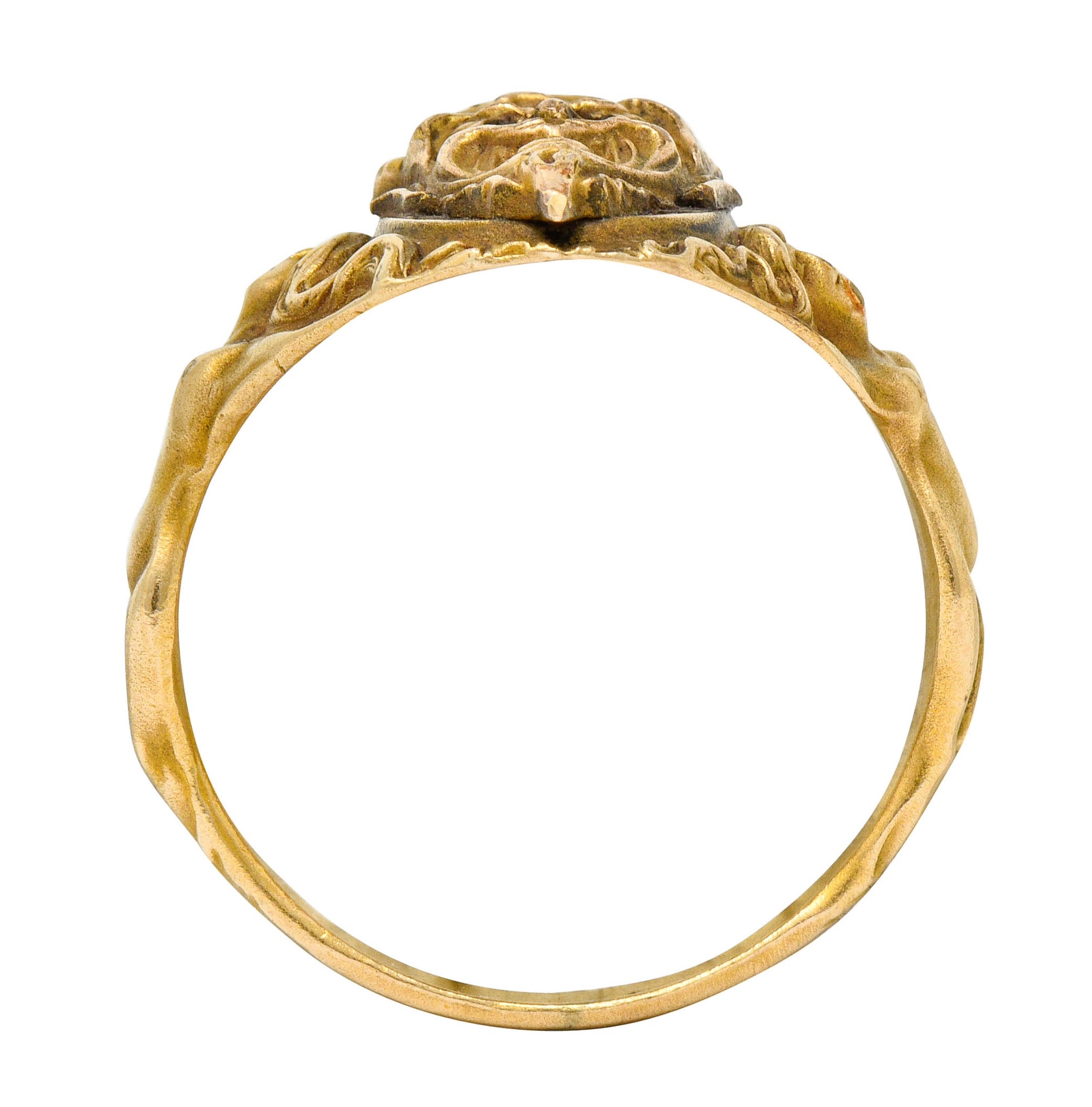 1890's Victorian Gold Full-Bodied Figure Devil Band Ring - Wilson's Estate Jewelry