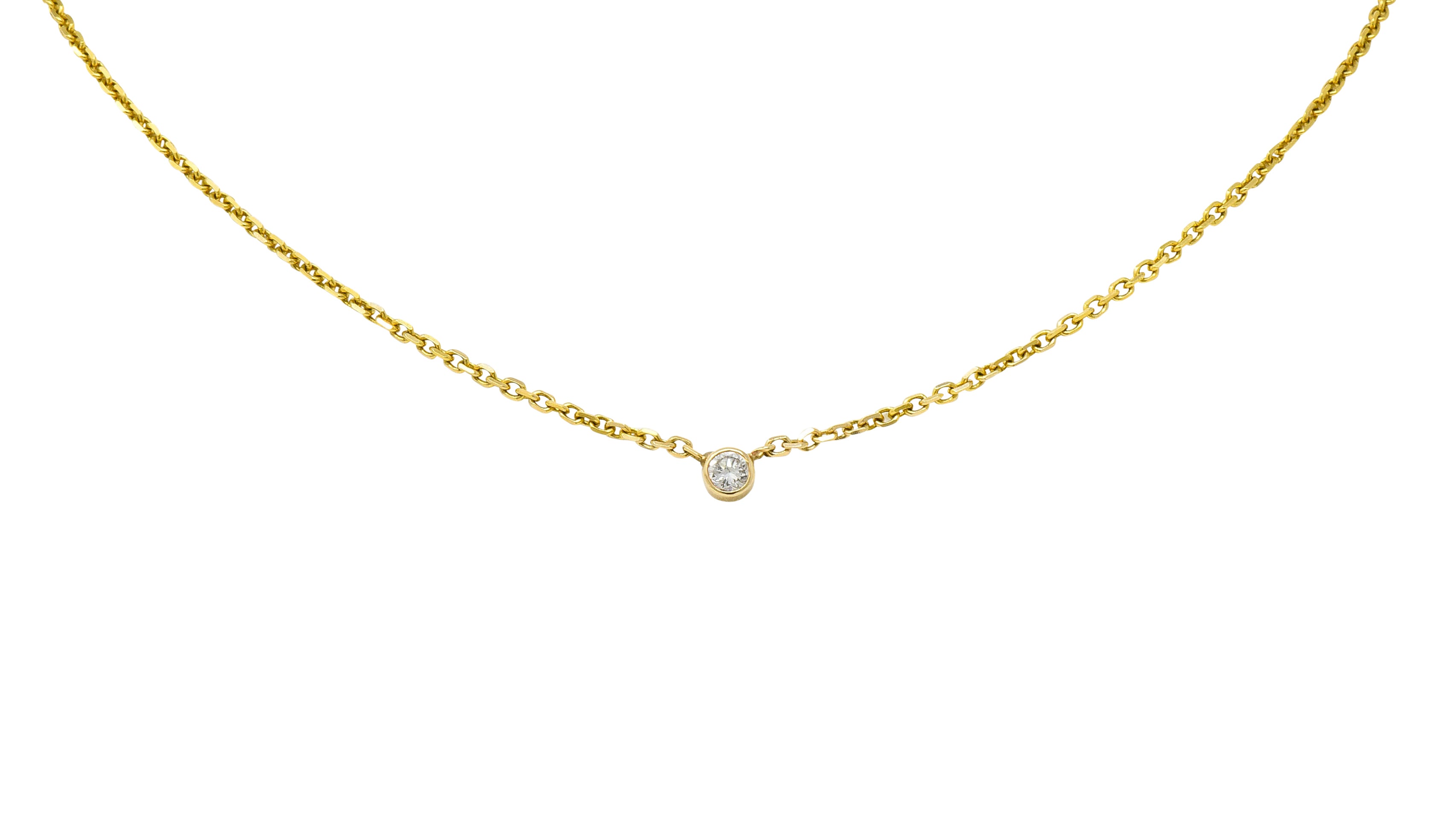 Diamond Solitaire 14 Karat Gold NecklaceNecklace - Wilson's Estate Jewelry