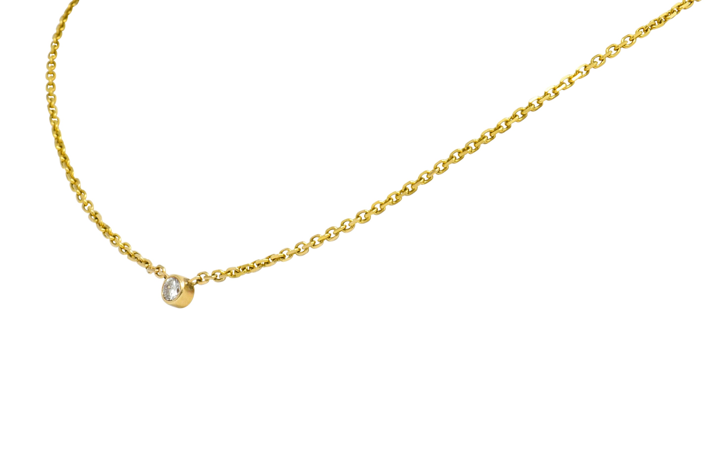 Diamond Solitaire 14 Karat Gold NecklaceNecklace - Wilson's Estate Jewelry