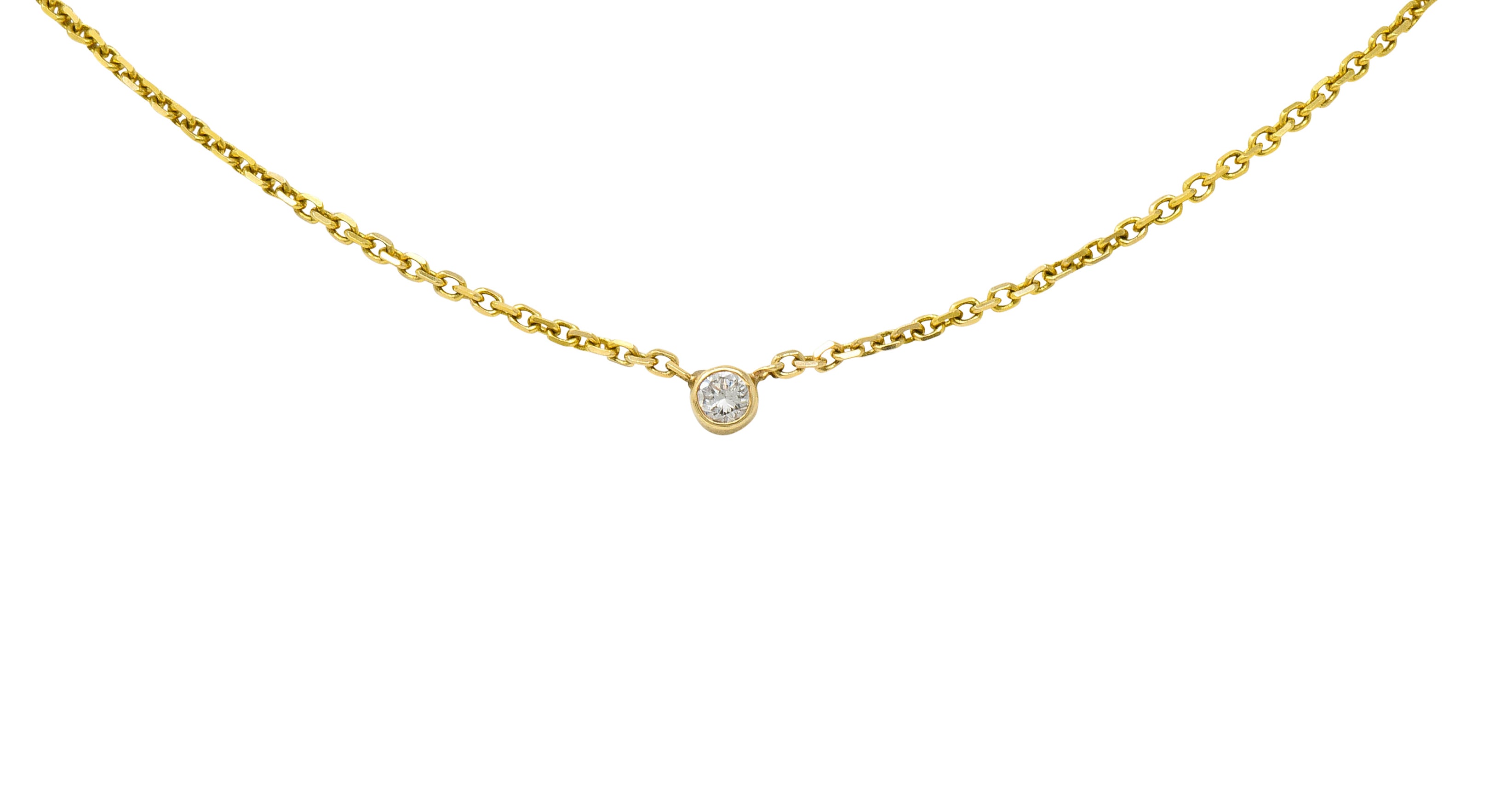 Diamond Solitaire 14 Karat Gold NecklaceNecklace - Wilson's Estate Jewelry