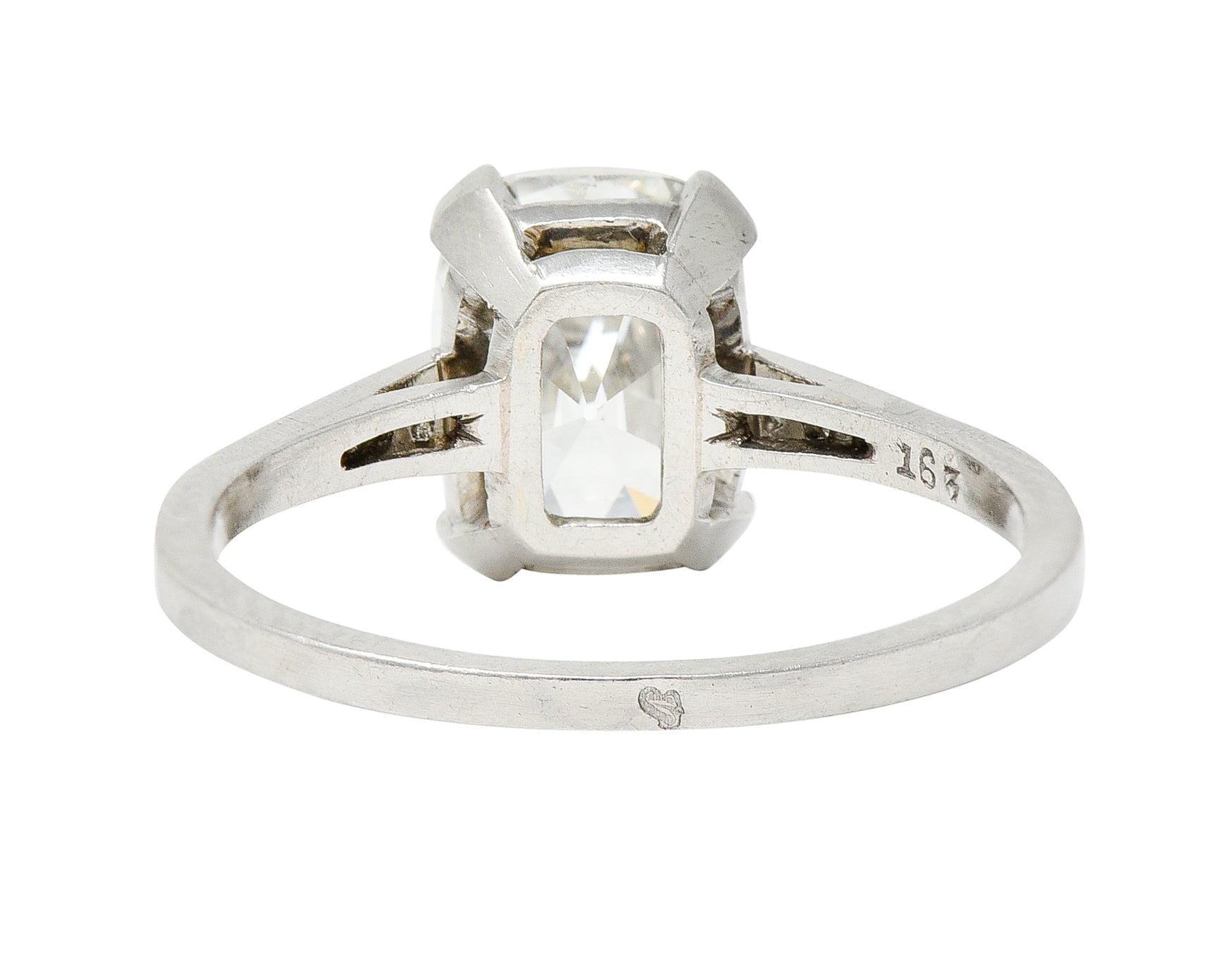 Art Deco 2.70 CTW Old Mine Cut Diamond Platinum Engagement RingRing - Wilson's Estate Jewelry