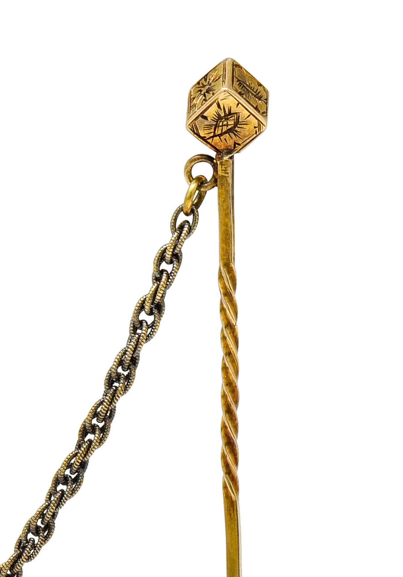 Victorian Diamond 14 Karat Gold Elk Stickpin Circa 1900 - Wilson's Estate Jewelry