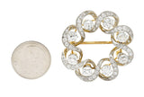 Edwardian 3.85 CTW Diamond Platinum-Topped Circle Wreath BroochBrooch - Wilson's Estate Jewelry
