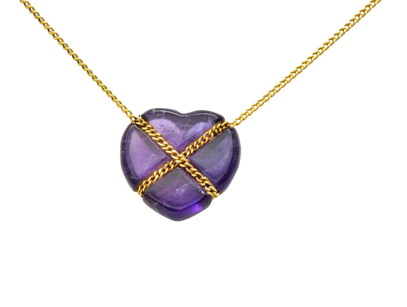 Tiffany & Co. 18 Karat Heart Lock Necklace