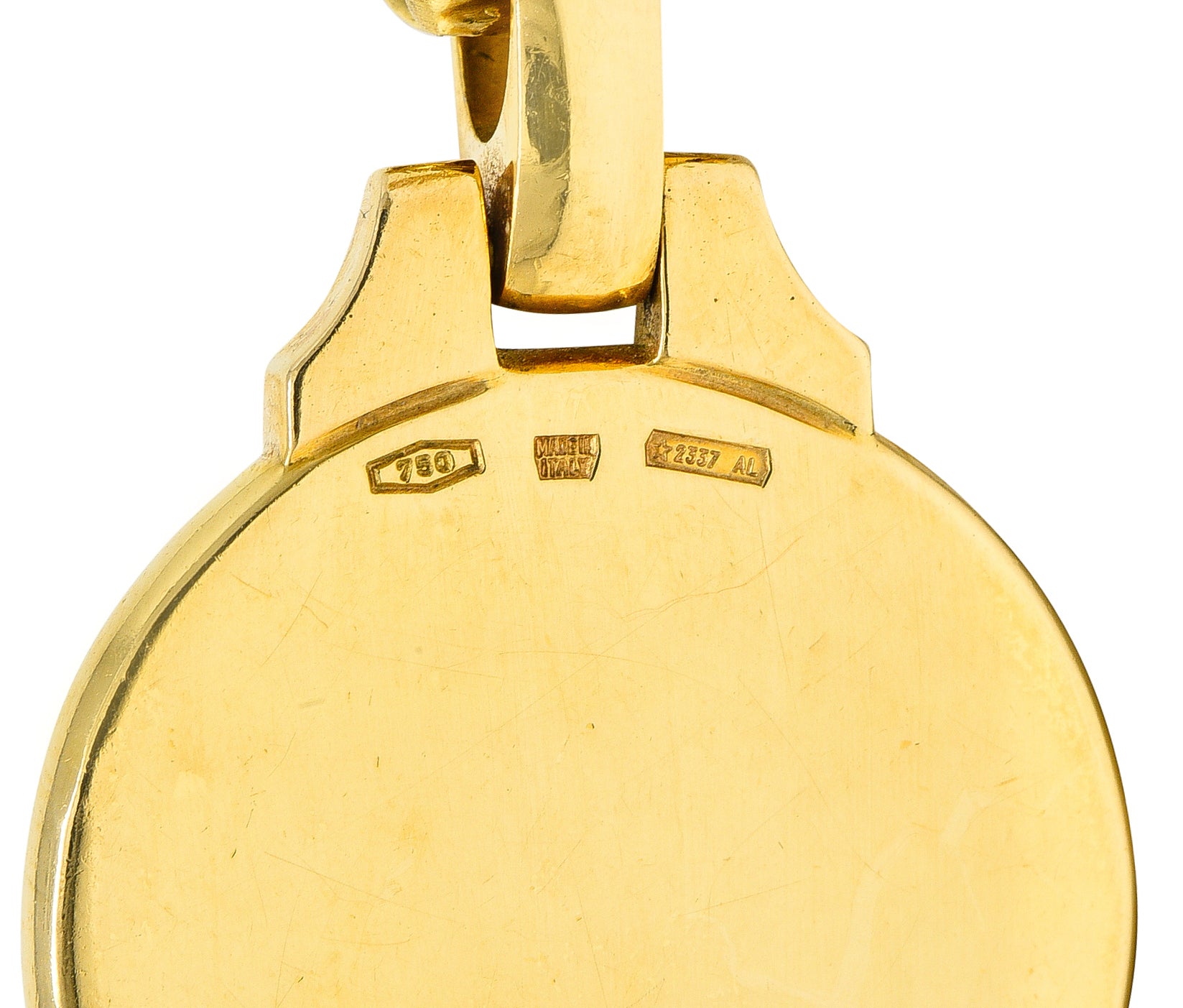 1990's Bulgari 18 Karat Two-Tone Gold Pisces Zodiac Horoscope Pendant NecklaceNecklace - Wilson's Estate Jewelry