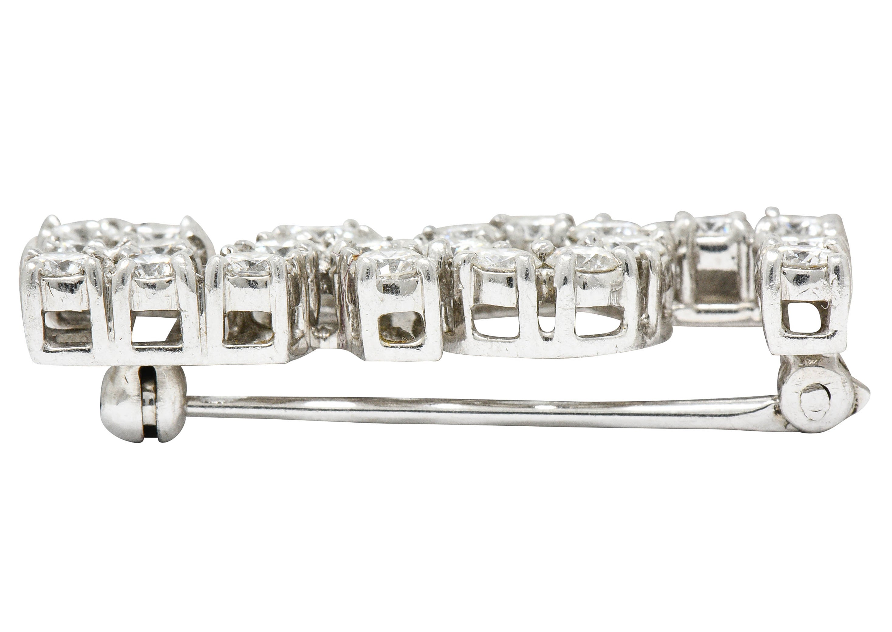 Donald Claflin Tiffany & Co. 2.16 CTW Diamond Platinum Love BroochBrooch - Wilson's Estate Jewelry