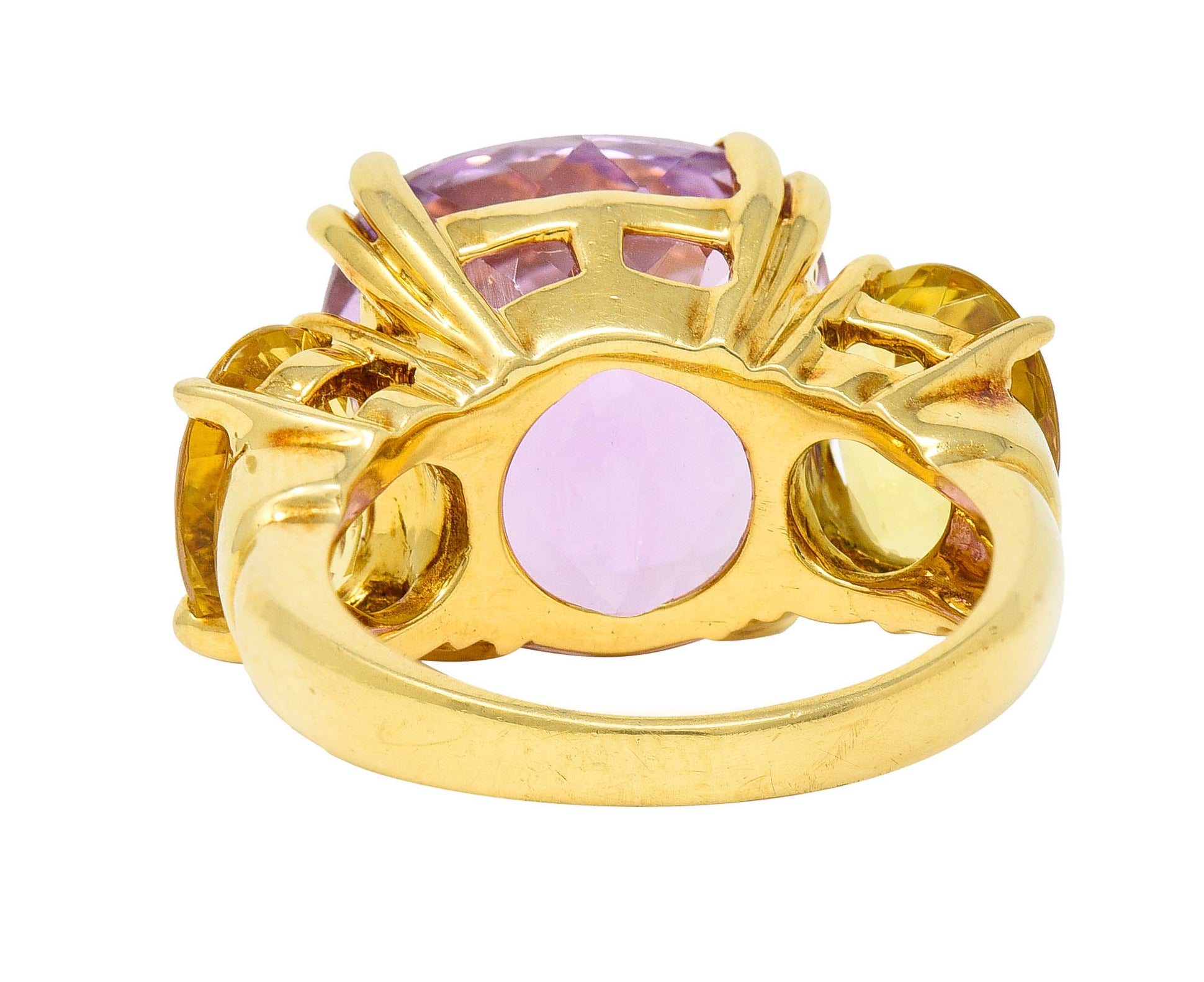 Seaman Schepps Kunzite Topaz 18 Karat Gold Cocktail RingRing - Wilson's Estate Jewelry