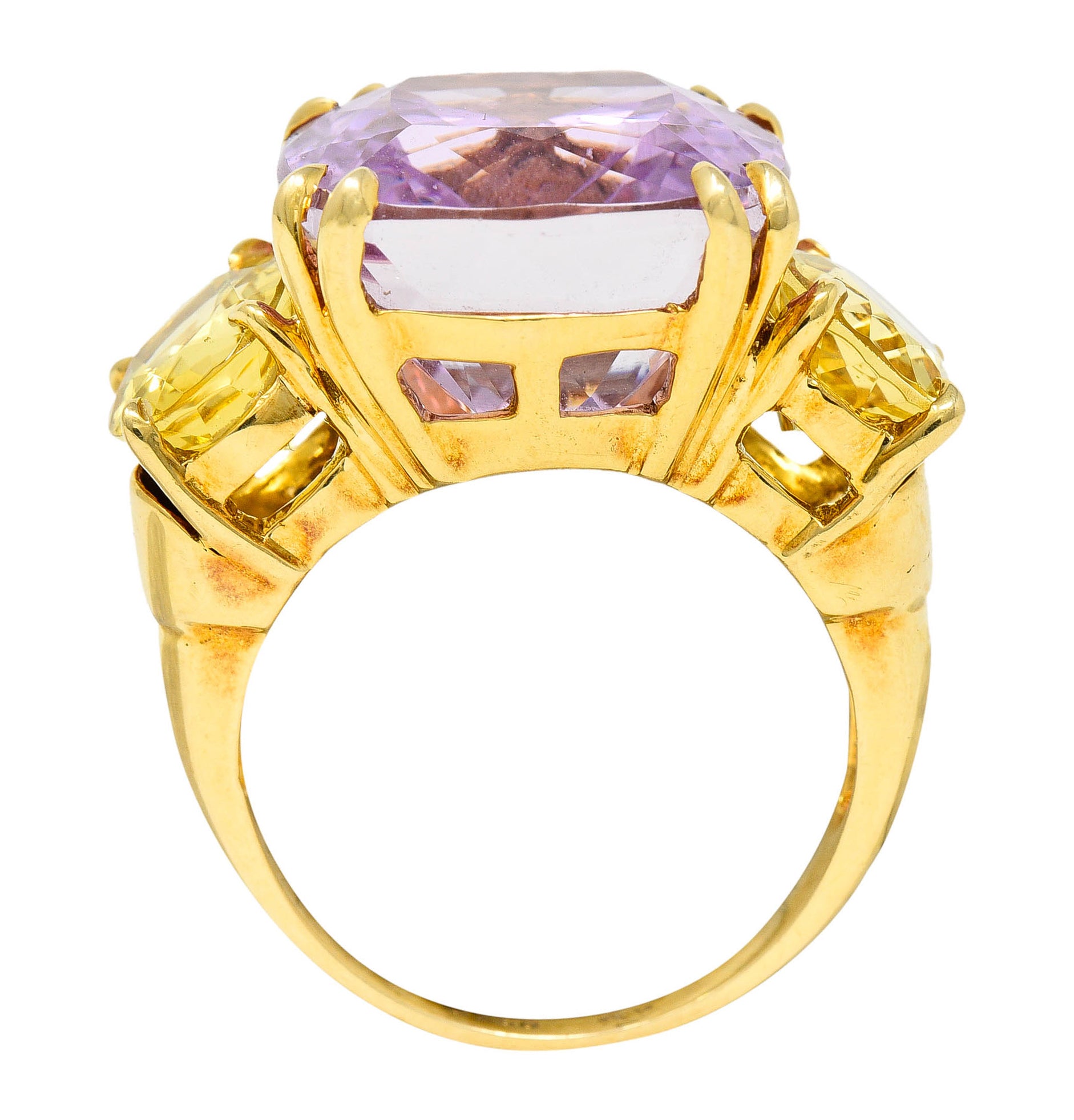 Seaman Schepps Kunzite Topaz 18 Karat Gold Cocktail RingRing - Wilson's Estate Jewelry