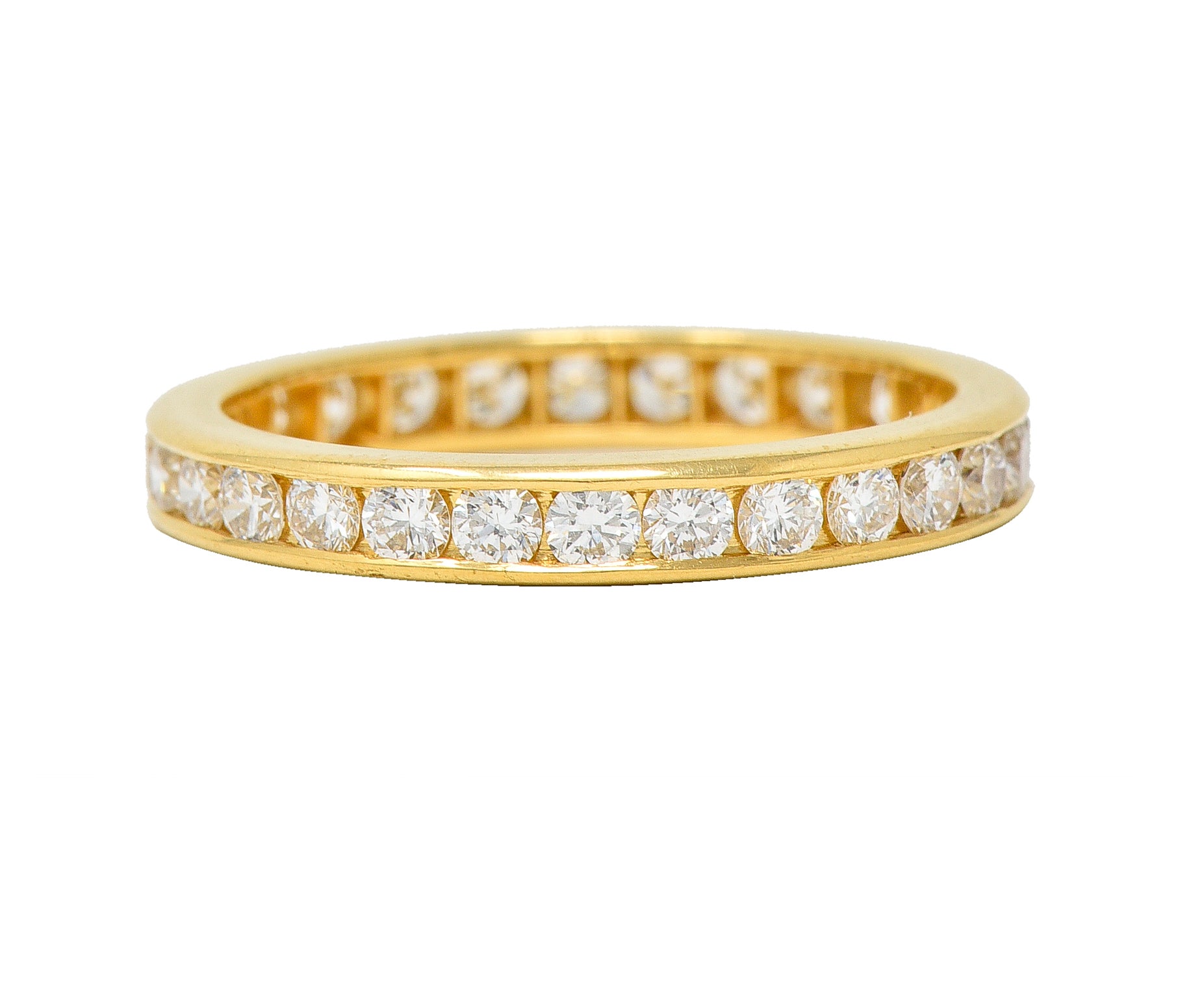 Tiffany & Co. 1.04 CTW Diamond 18 Karat Yellow Gold Eternity Band Ring