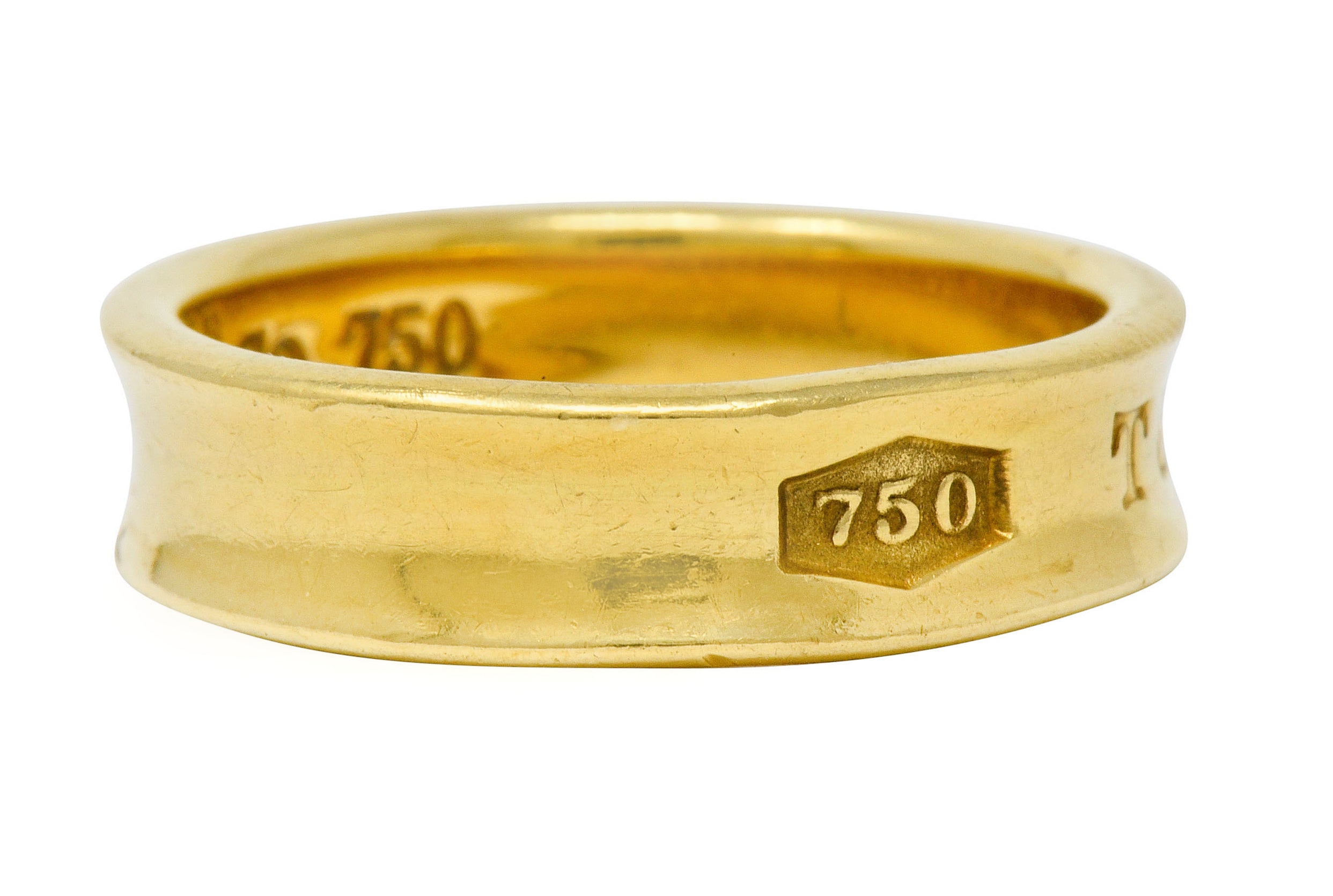 Tiffany & Co. Vintage 18 Karat Gold Unisex 1837 Band Ring - Wilson's Estate Jewelry