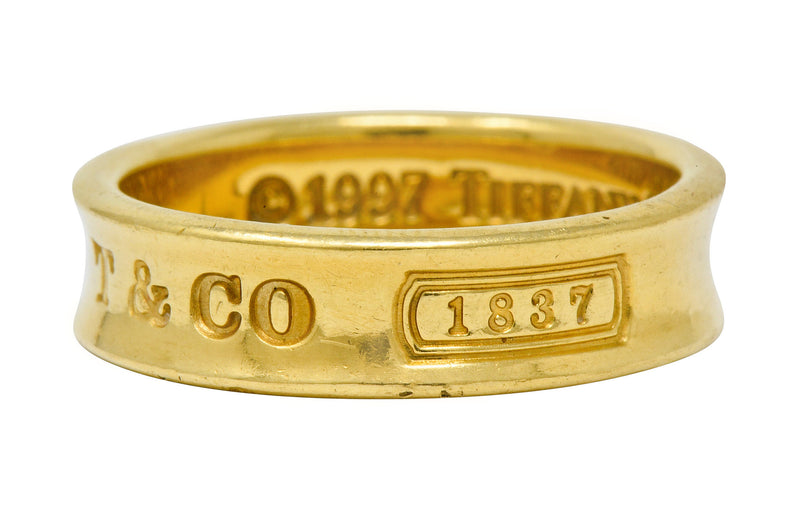 Tiffany & Co. Tiffany 1837 Collection Engraved Band Ring in 18 Karat Yellow Gold