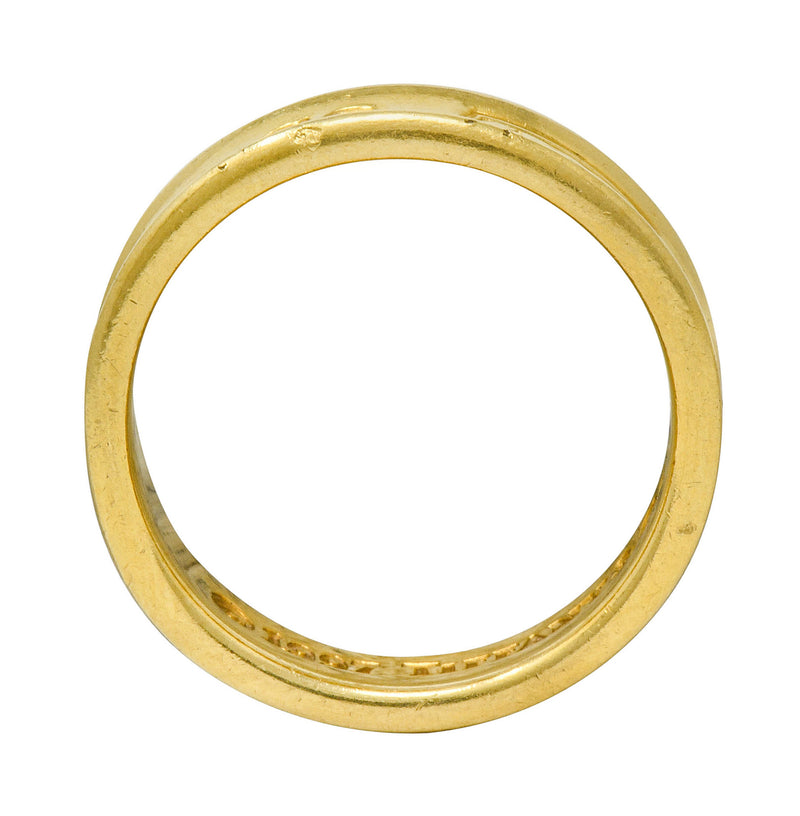 Tiffany & Co. Tiffany 1837 Collection Engraved Band Ring in 18 Karat Yellow Gold