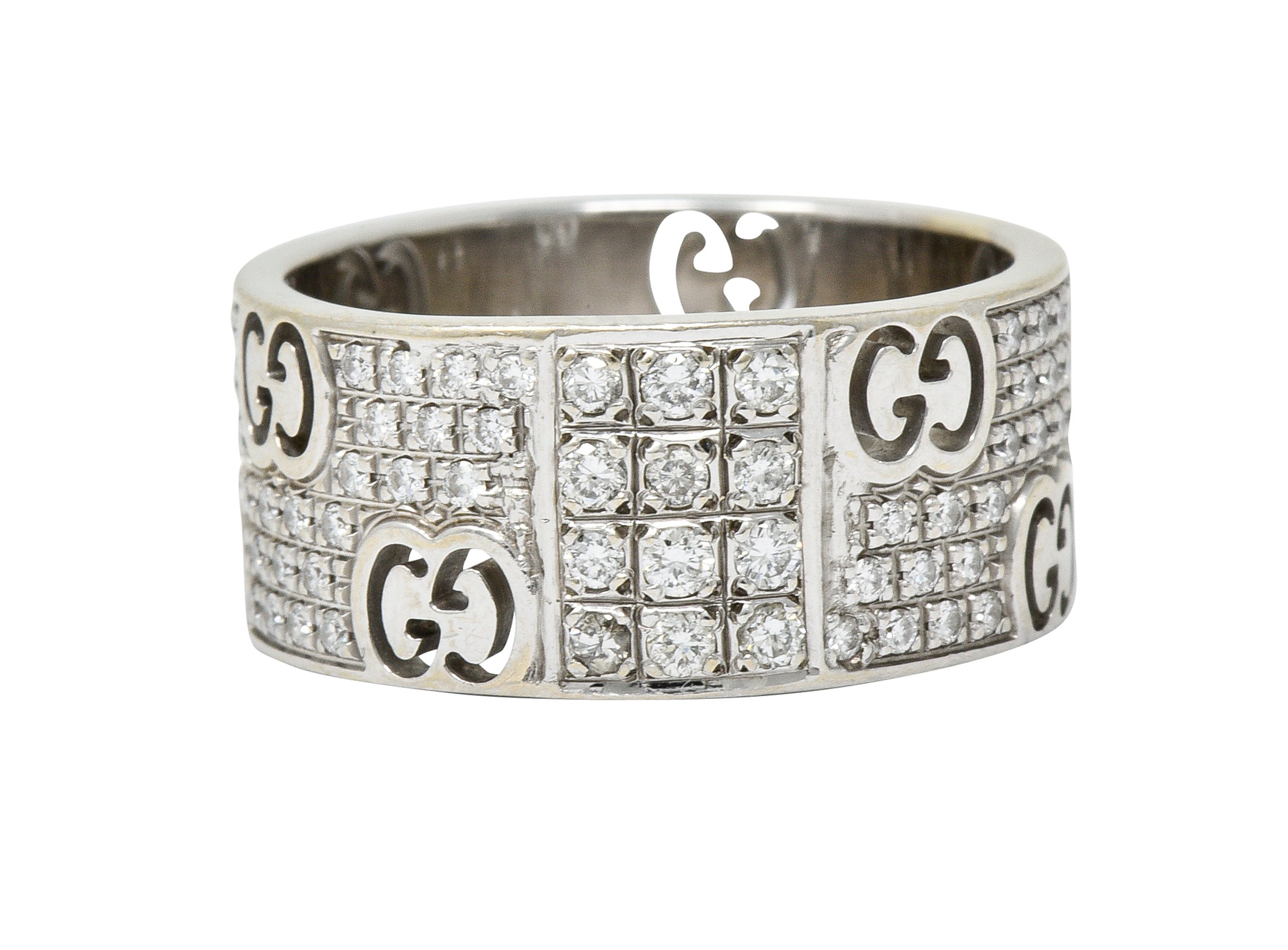 Gucci 1.25 CTW Pave Diamond 18 Karat Gold Stardust Band RingRing - Wilson's Estate Jewelry