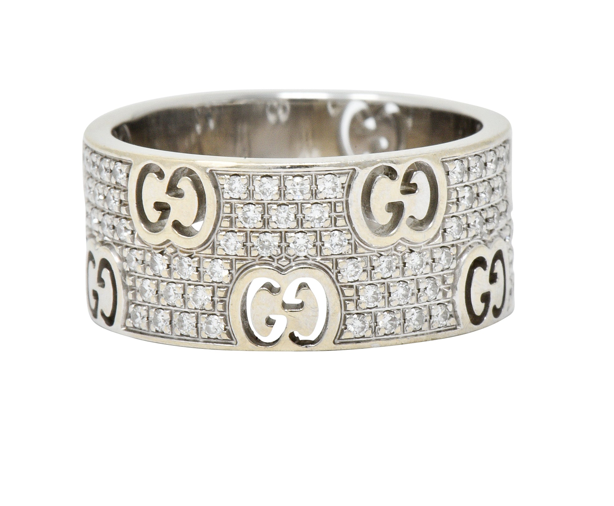 Gucci 1.25 CTW Pave Diamond 18 Karat Gold Stardust Band RingRing - Wilson's Estate Jewelry