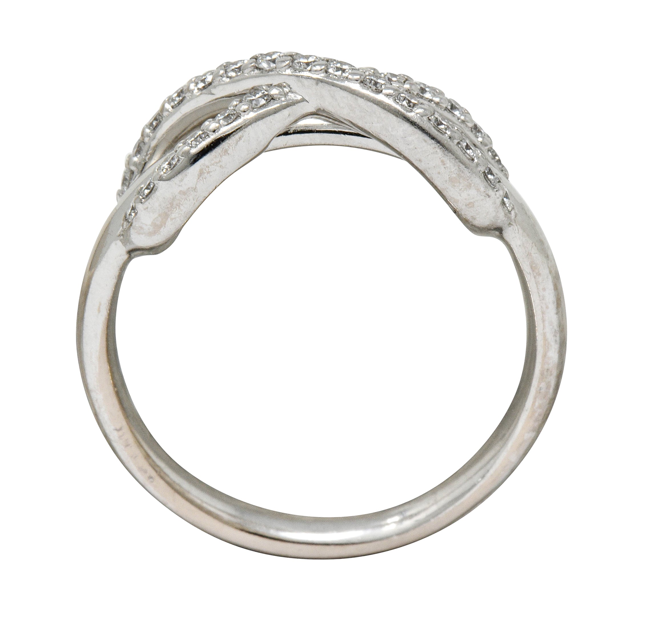 Tiffany & Co. Diamond 18 Karat White Gold Infinity Stacking Band Ring - Wilson's Estate Jewelry