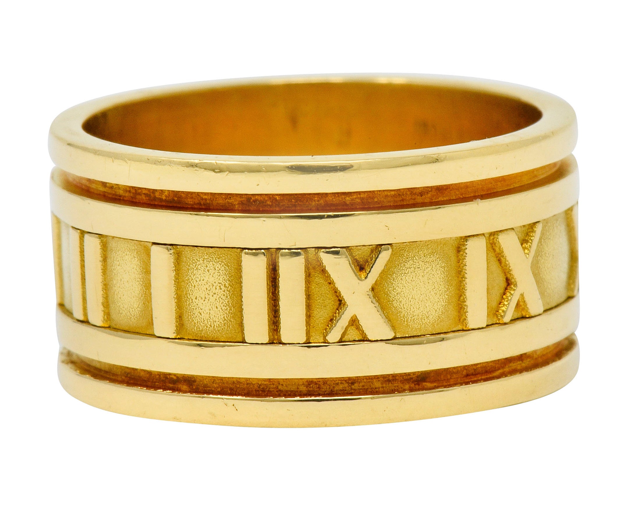 1995 Tiffany & Co. 18 Karat Gold Unisex 12MM Atlas Band Ring - Wilson's Estate Jewelry